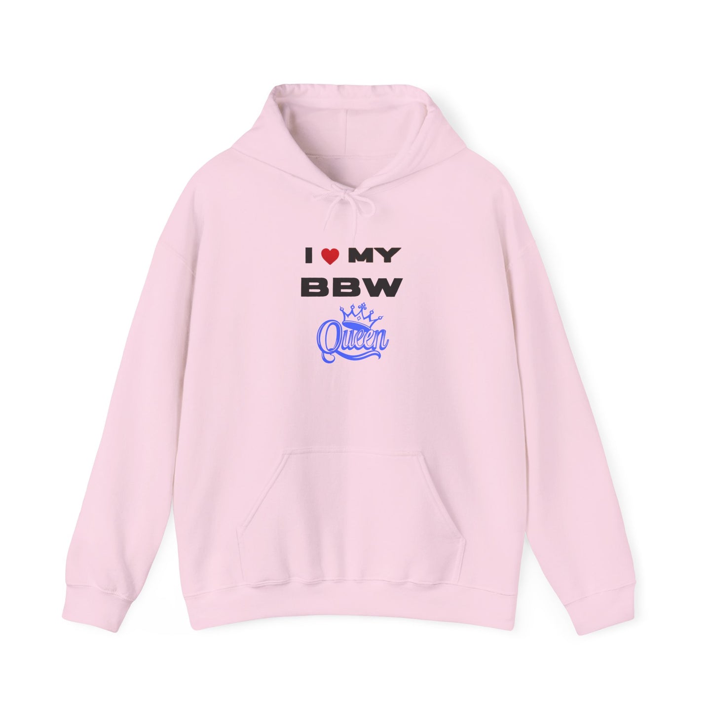 I Love My BBW Queen Hoodie, Cozy Sweatshirt for Plus-Size Pride, Gift for Her, Casual Wear, Women’s Fashion