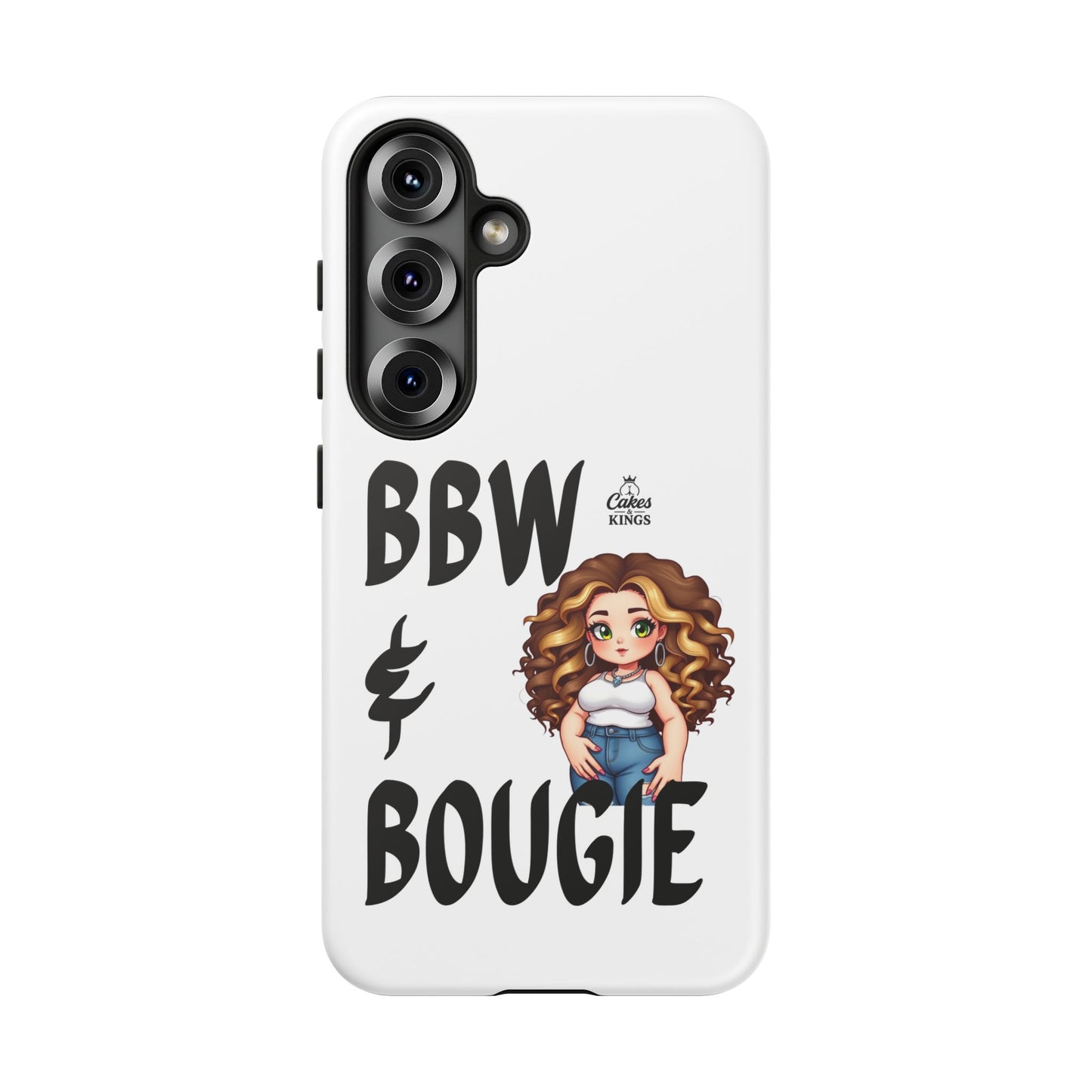 BBW & Bougie Phone Case, Cute Phone Cover for Plus Size Empowerment, Fun Gift for Friends, Motivational Case for Holidays