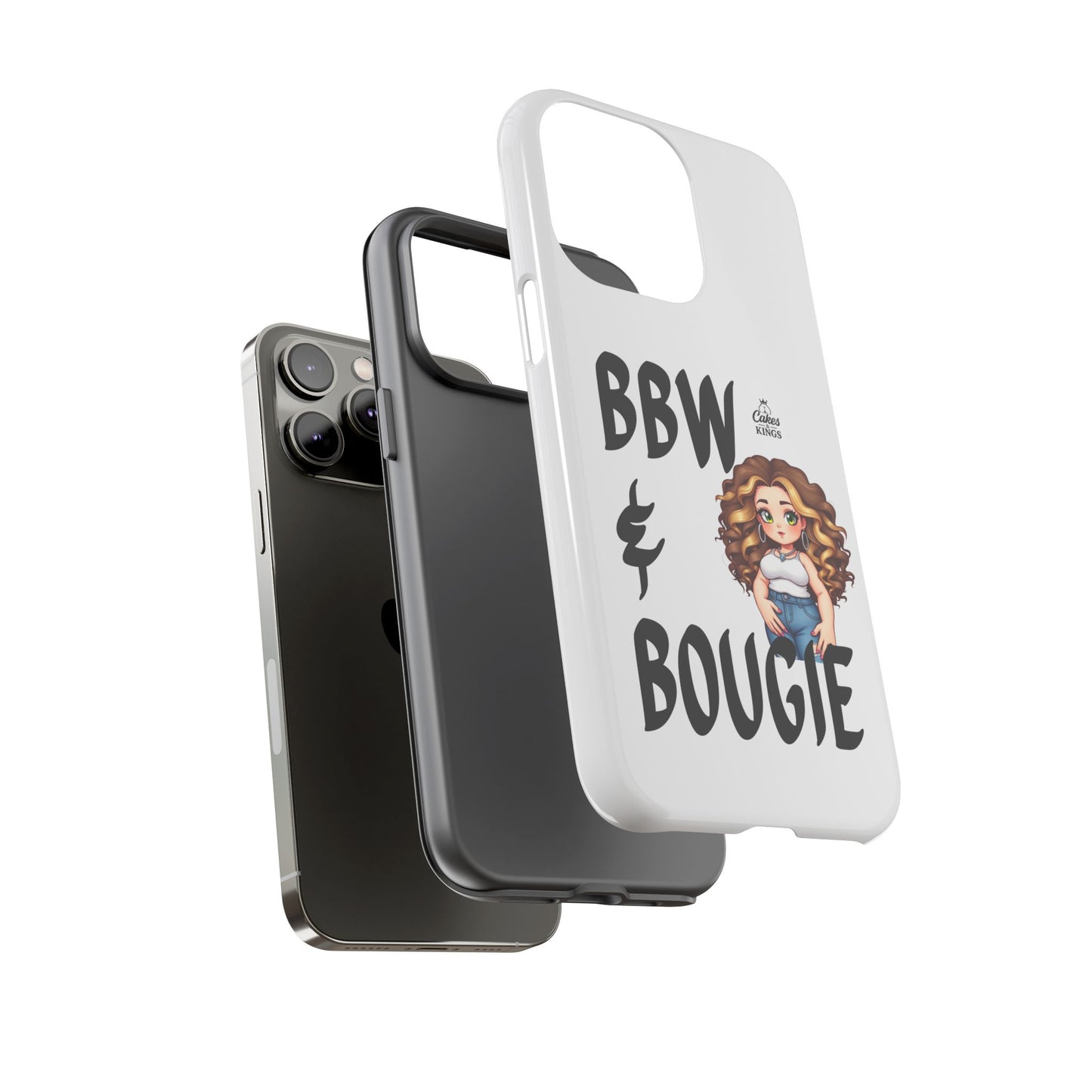 BBW & Bougie Phone Case, Cute Phone Cover for Plus Size Empowerment, Fun Gift for Friends, Motivational Case for Holidays