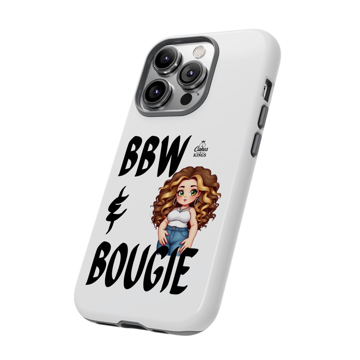 BBW & Bougie Phone Case, Cute Phone Cover for Plus Size Empowerment, Fun Gift for Friends, Motivational Case for Holidays