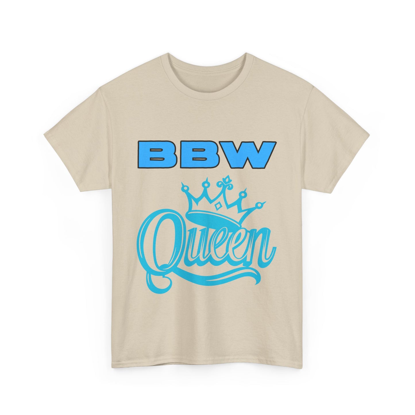 BBW Queen Unisex Heavy Cotton Tee | Fun Shirt for BBW Lovers, Gift for Foodies, Summer Barbecue, Casual Wear, Birthday Celebration