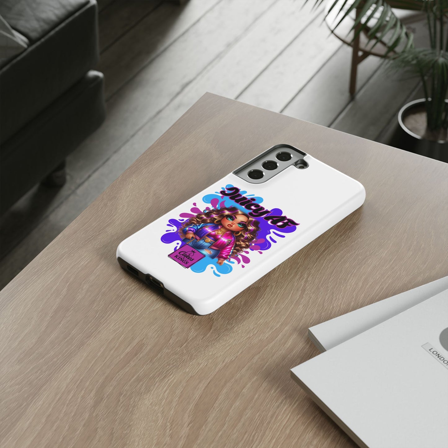 Juicy AF Phone Case, Trendy Phone Cover, Stylish Smartphone Accessory, Unique Gift for Her, Fun Pop Art Case