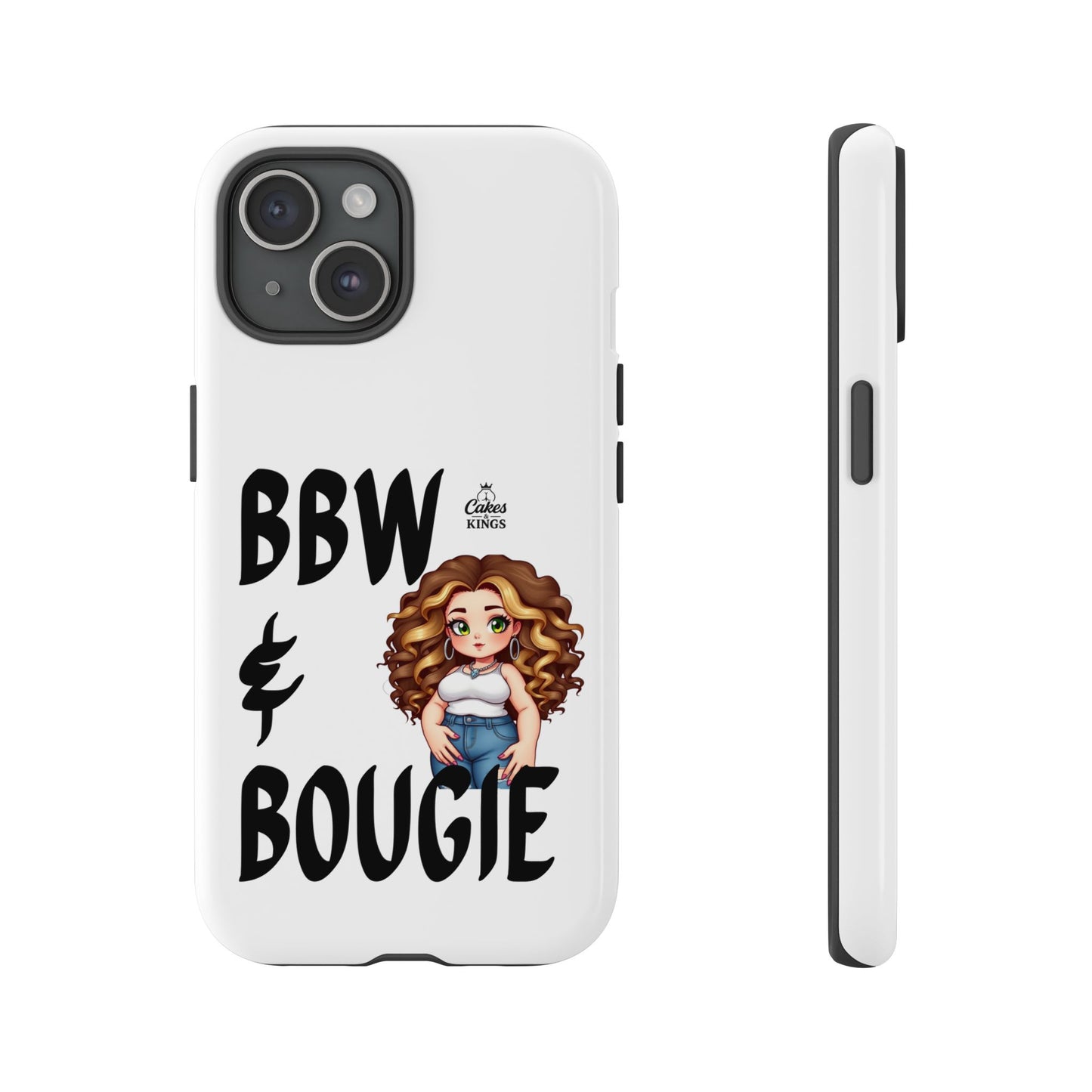 BBW & Bougie Phone Case, Cute Phone Cover for Plus Size Empowerment, Fun Gift for Friends, Motivational Case for Holidays