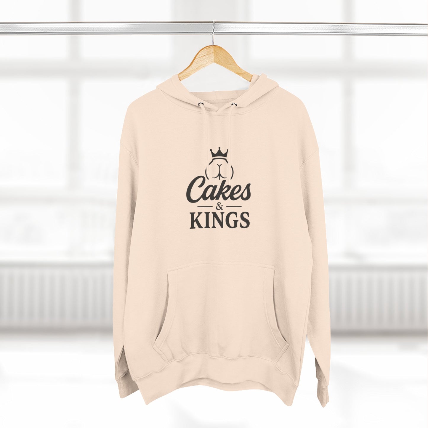 Cakes & Kings Fleece Hoodie, Funny Hoodie, King of the Cakes Apparel, Humor Gift, Baking Enthusiast Clothing