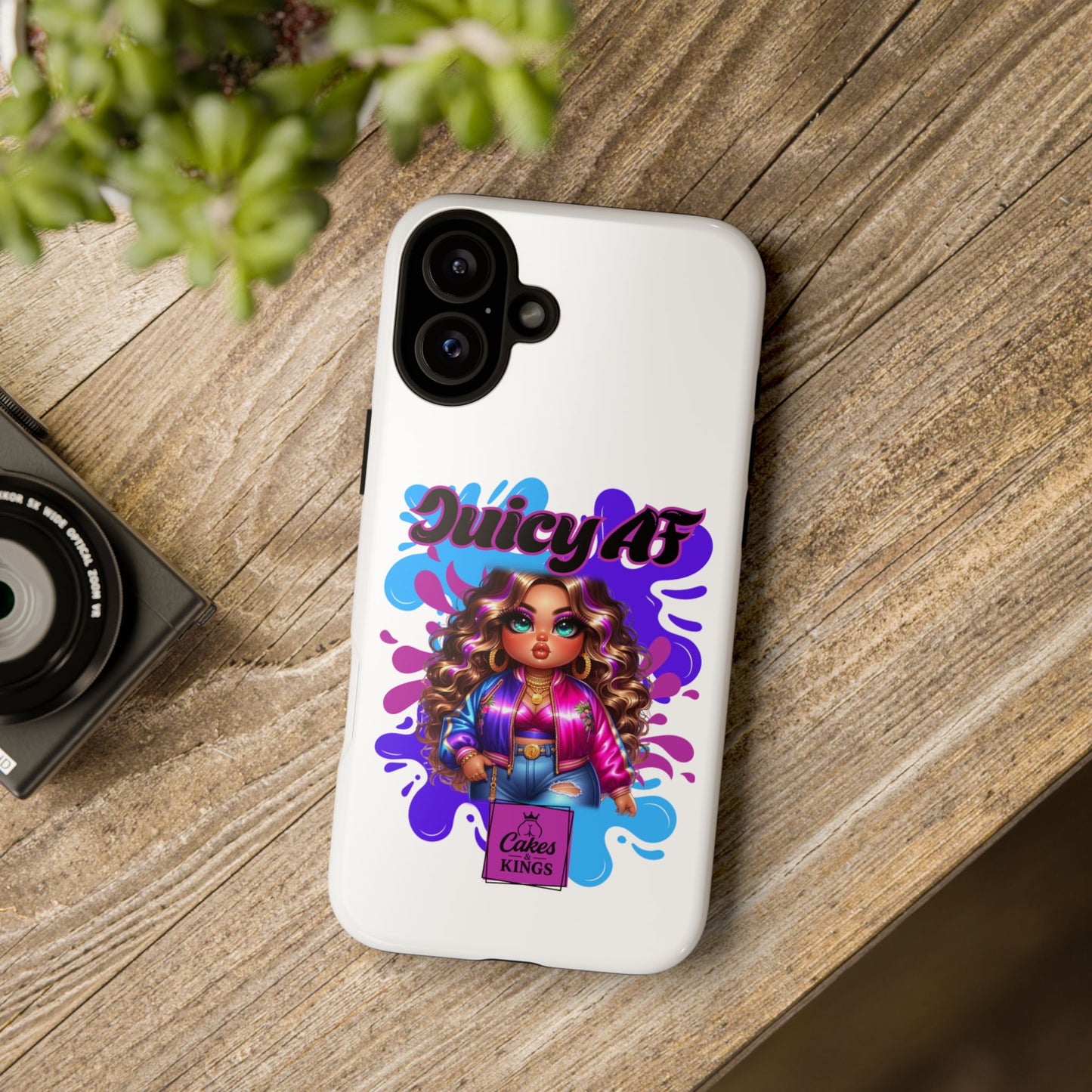 Juicy AF Phone Case, Trendy Phone Cover, Stylish Smartphone Accessory, Unique Gift for Her, Fun Pop Art Case