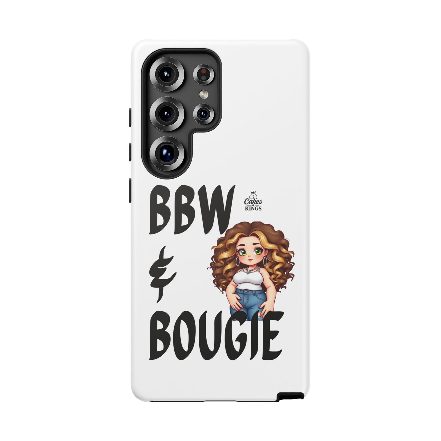 BBW & Bougie Phone Case, Cute Phone Cover for Plus Size Empowerment, Fun Gift for Friends, Motivational Case for Holidays
