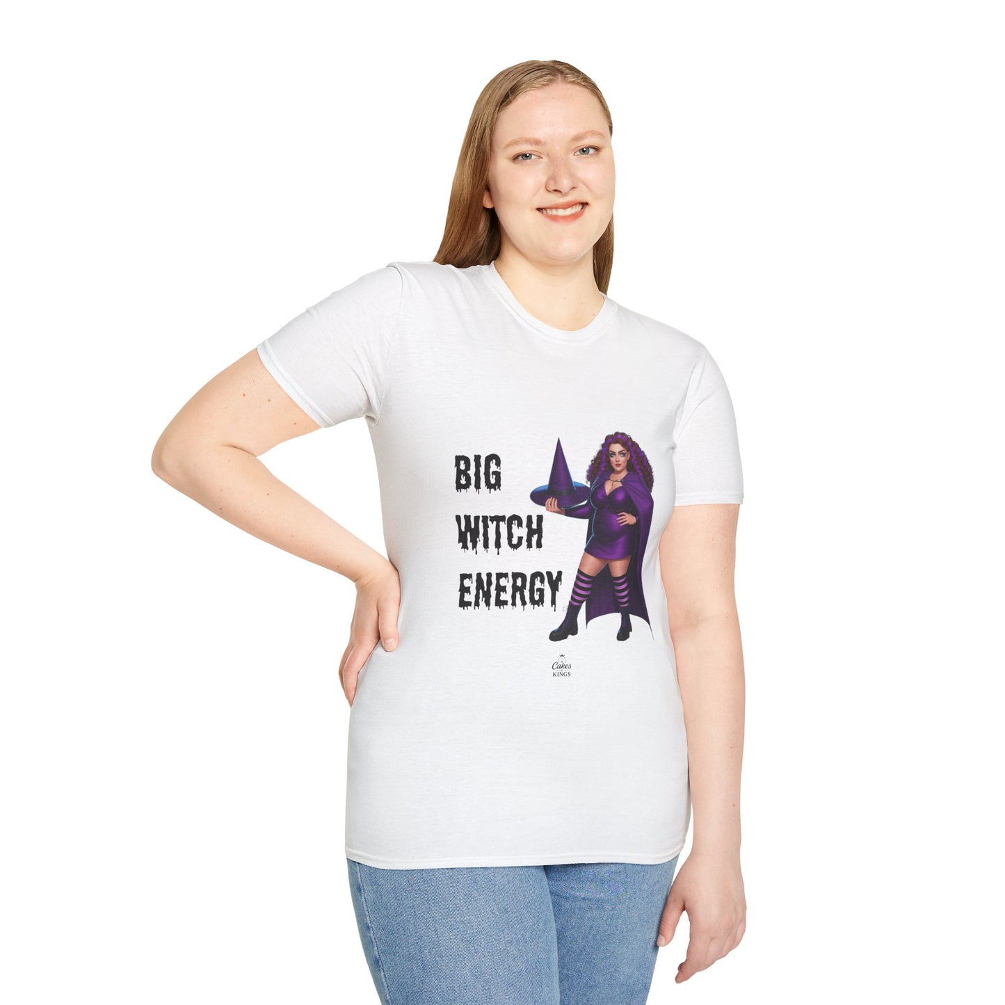 Big Witch Energy Unisex Softstyle T-Shirt, Witchy Tee, Halloween Shirt, Gift for Witches, Cozy Graphic Tee, Empowering Casual Wear