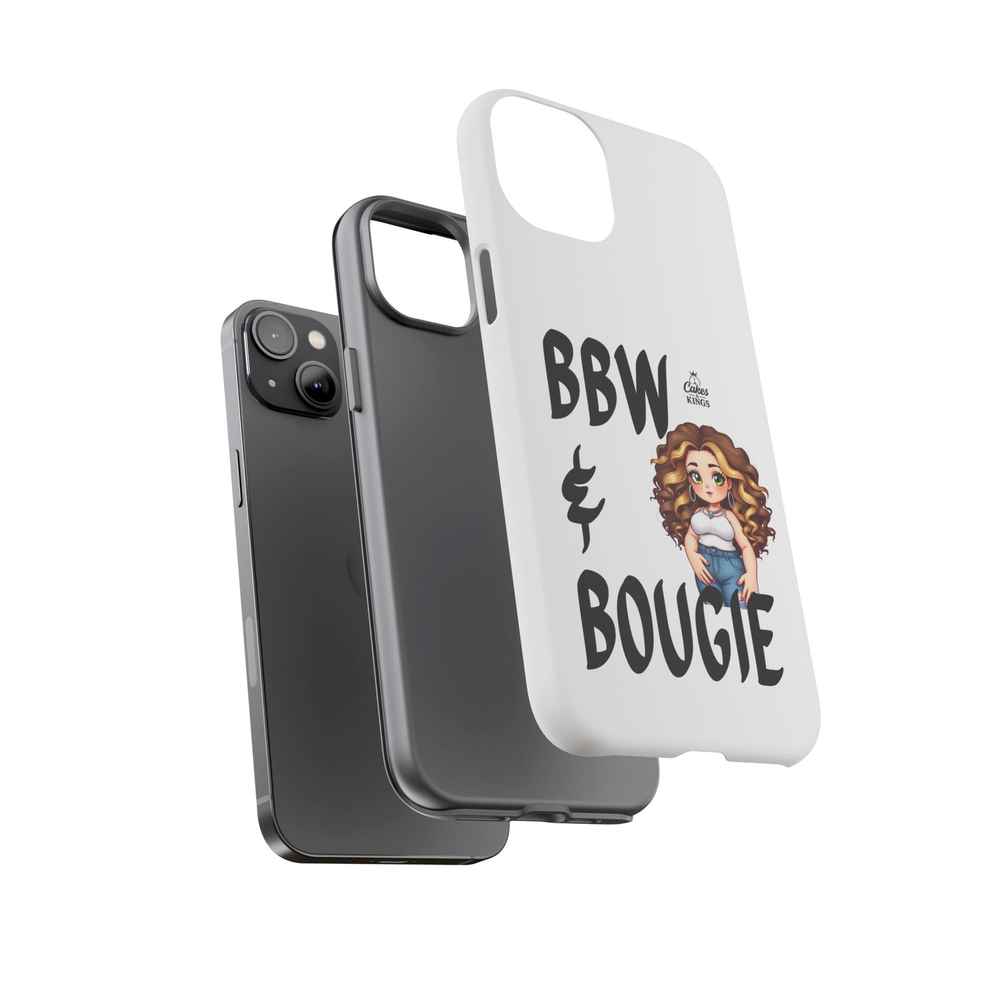 BBW & Bougie Phone Case, Cute Phone Cover for Plus Size Empowerment, Fun Gift for Friends, Motivational Case for Holidays