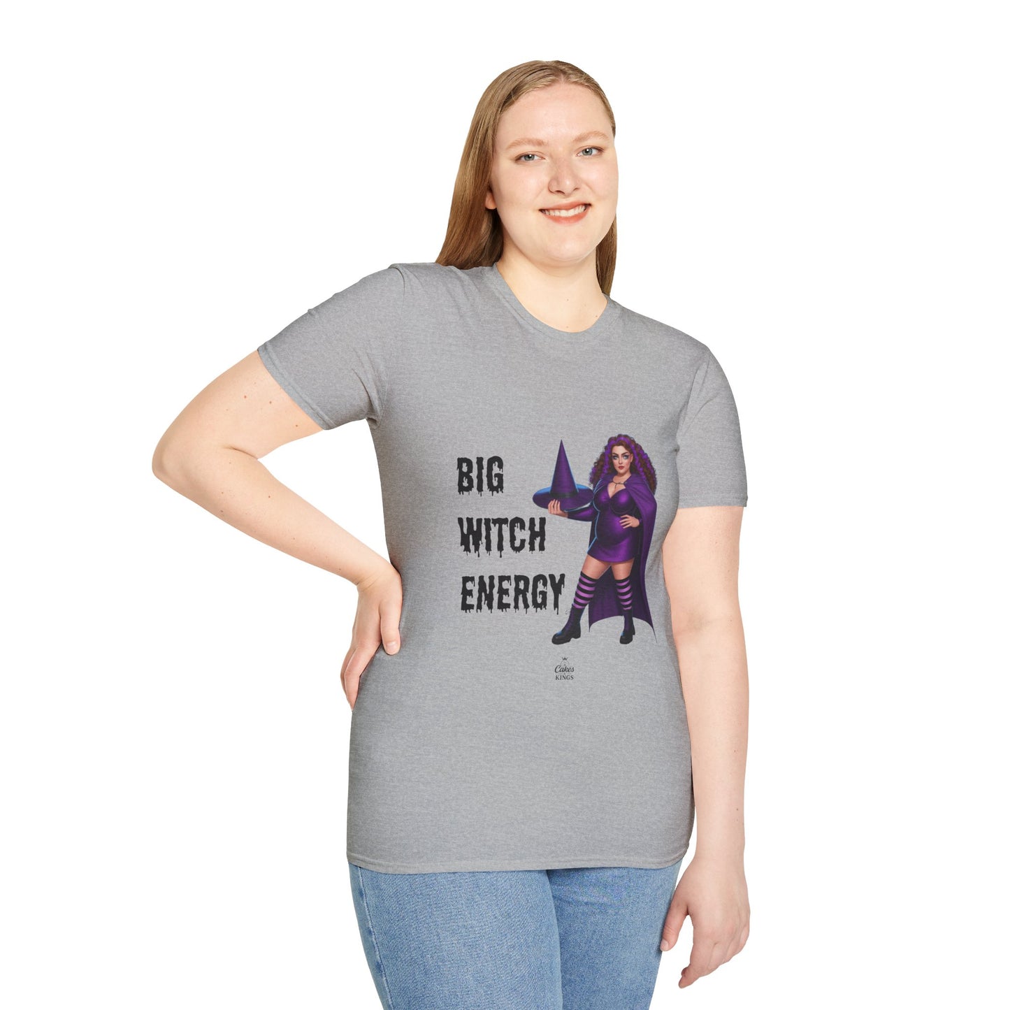 Big Witch Energy Unisex Softstyle T-Shirt, Witchy Tee, Halloween Shirt, Gift for Witches, Cozy Graphic Tee, Empowering Casual Wear