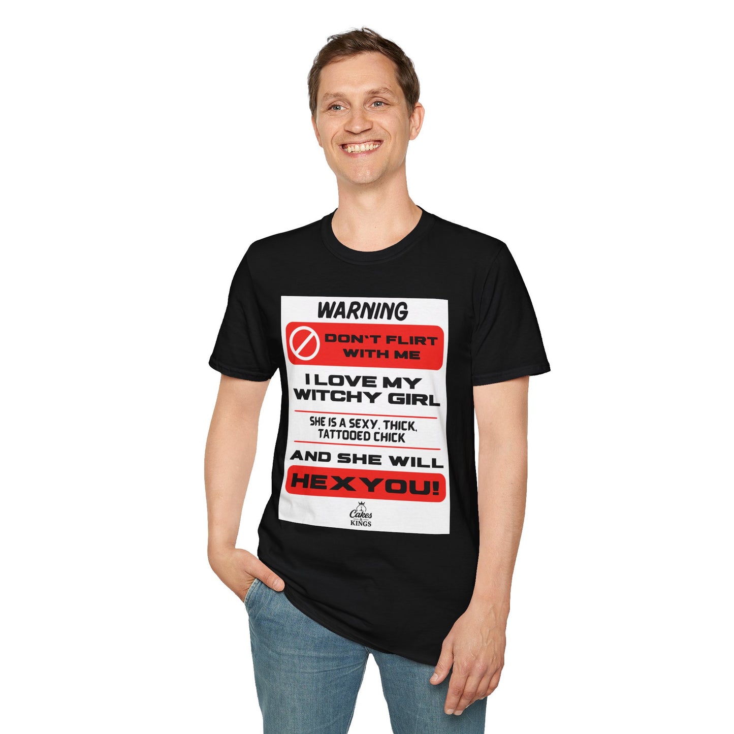 Warning Witchy Girl T-Shirt | Unisex Softstyle Tee, Funny Graphic T-Shirt, Halloween Apparel, Gift for Him, Unique Statement Shirt