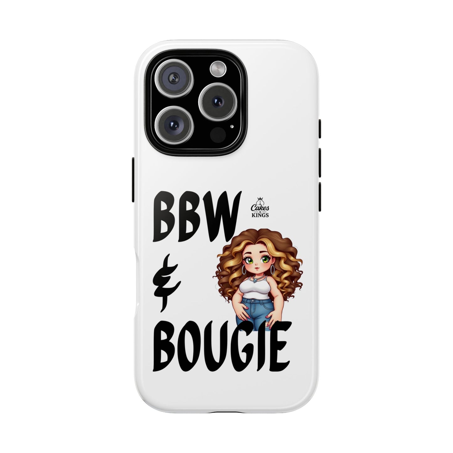 BBW & Bougie Phone Case, Cute Phone Cover for Plus Size Empowerment, Fun Gift for Friends, Motivational Case for Holidays