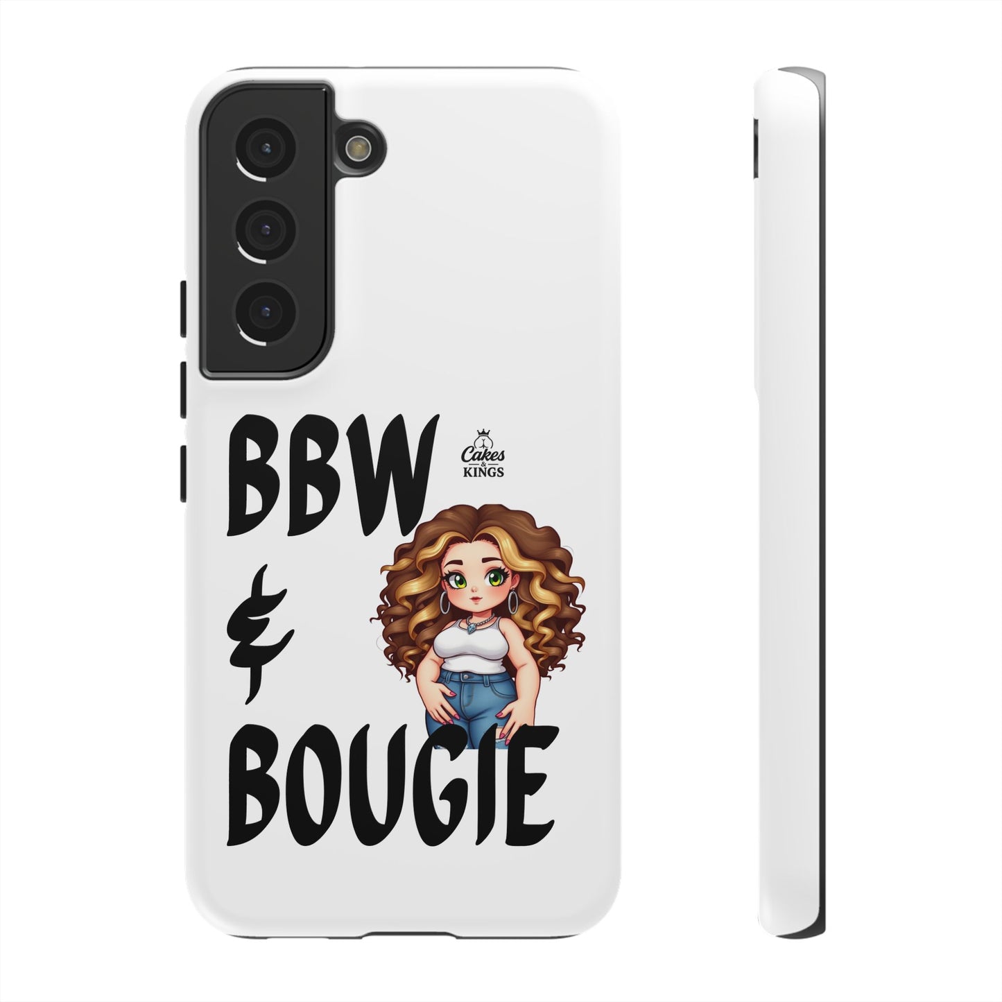 BBW & Bougie Phone Case, Cute Phone Cover for Plus Size Empowerment, Fun Gift for Friends, Motivational Case for Holidays