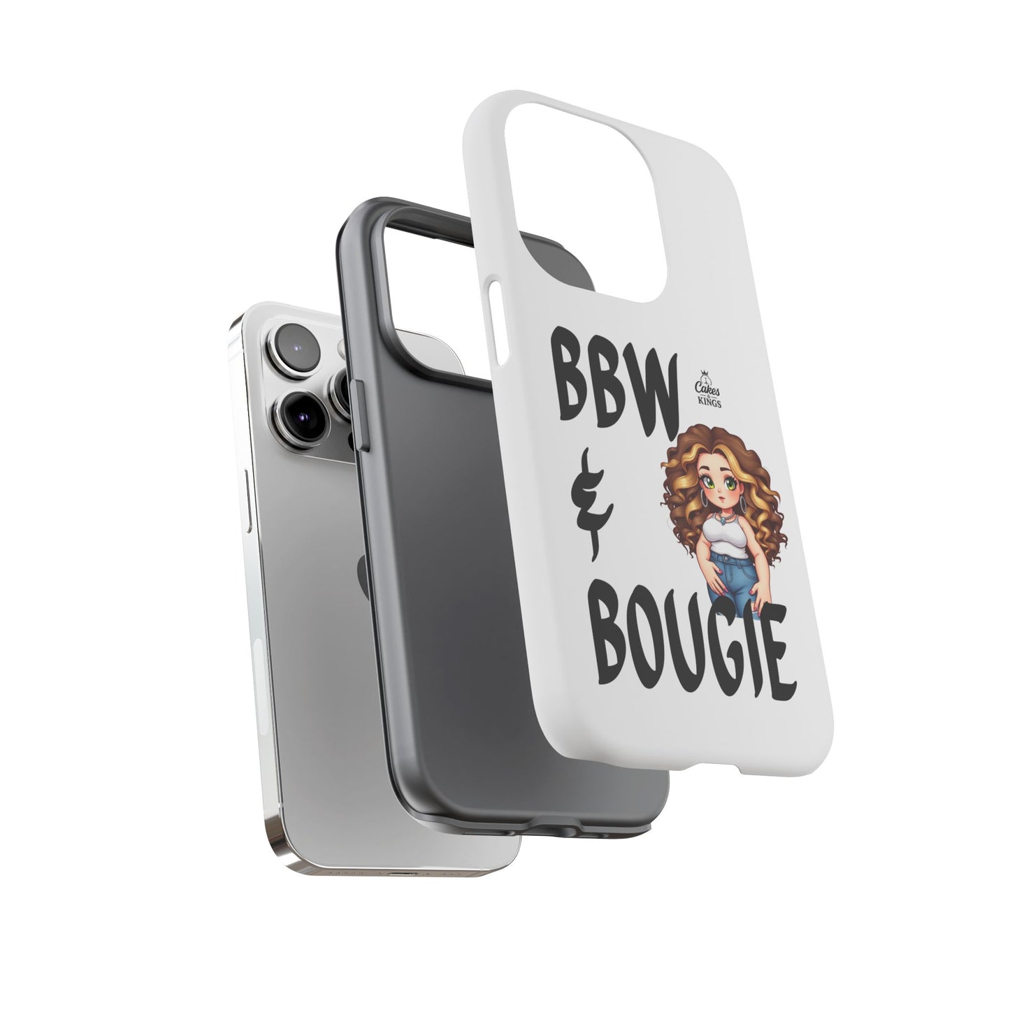 BBW & Bougie Phone Case, Cute Phone Cover for Plus Size Empowerment, Fun Gift for Friends, Motivational Case for Holidays
