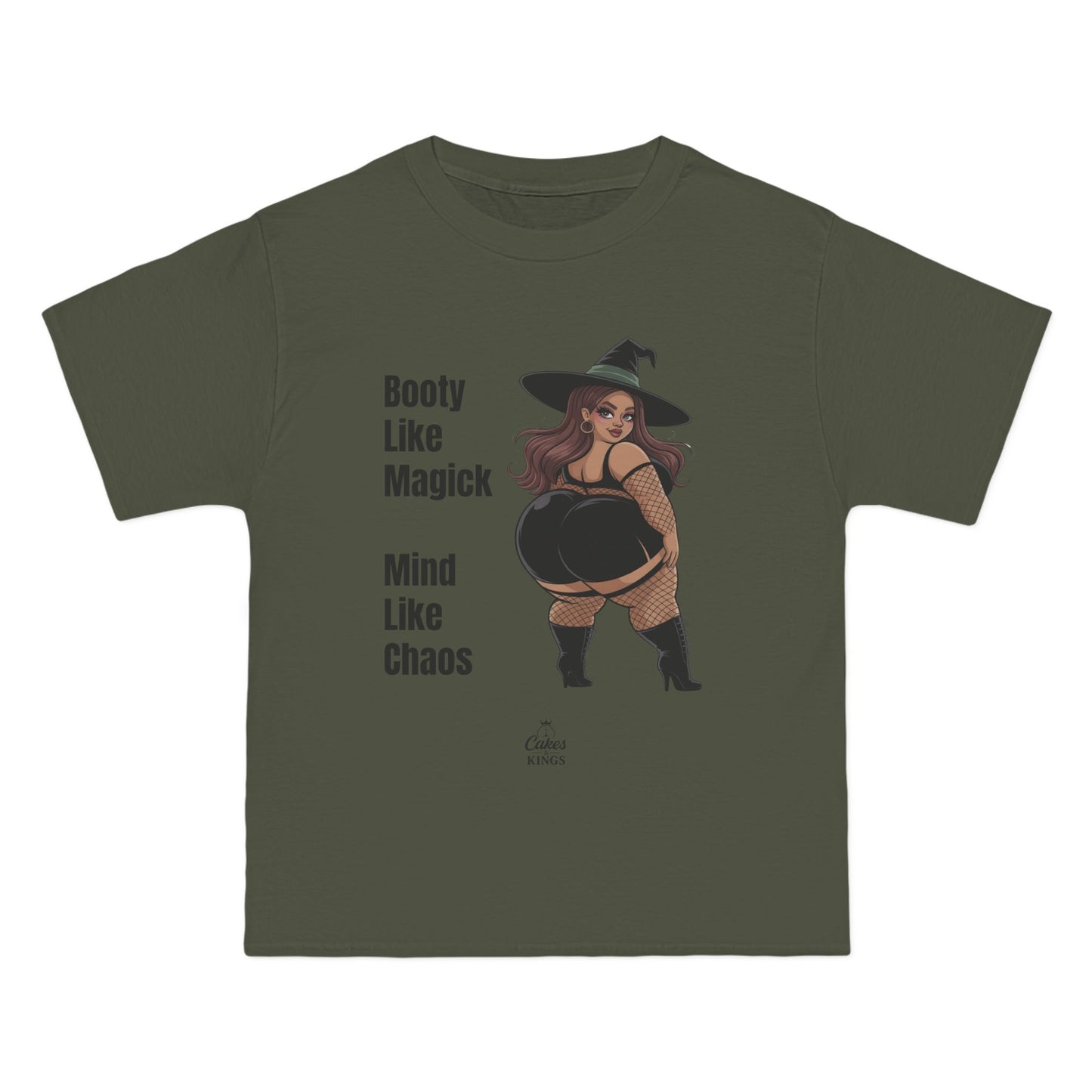 Witchy Graphic Tee, Booty Like Magick T-Shirt, Plus Size Casual Top, Halloween Apparel, Witchy Gift, Magical Humor Shirt