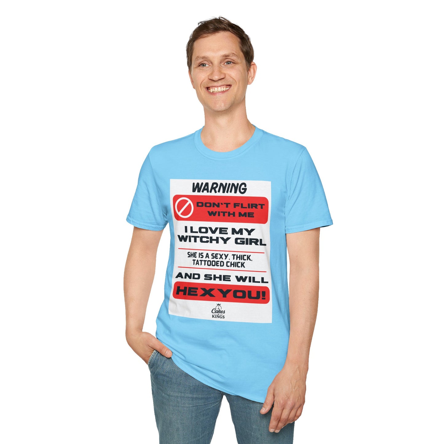 Warning Witchy Girl T-Shirt | Unisex Softstyle Tee, Funny Graphic T-Shirt, Halloween Apparel, Gift for Him, Unique Statement Shirt
