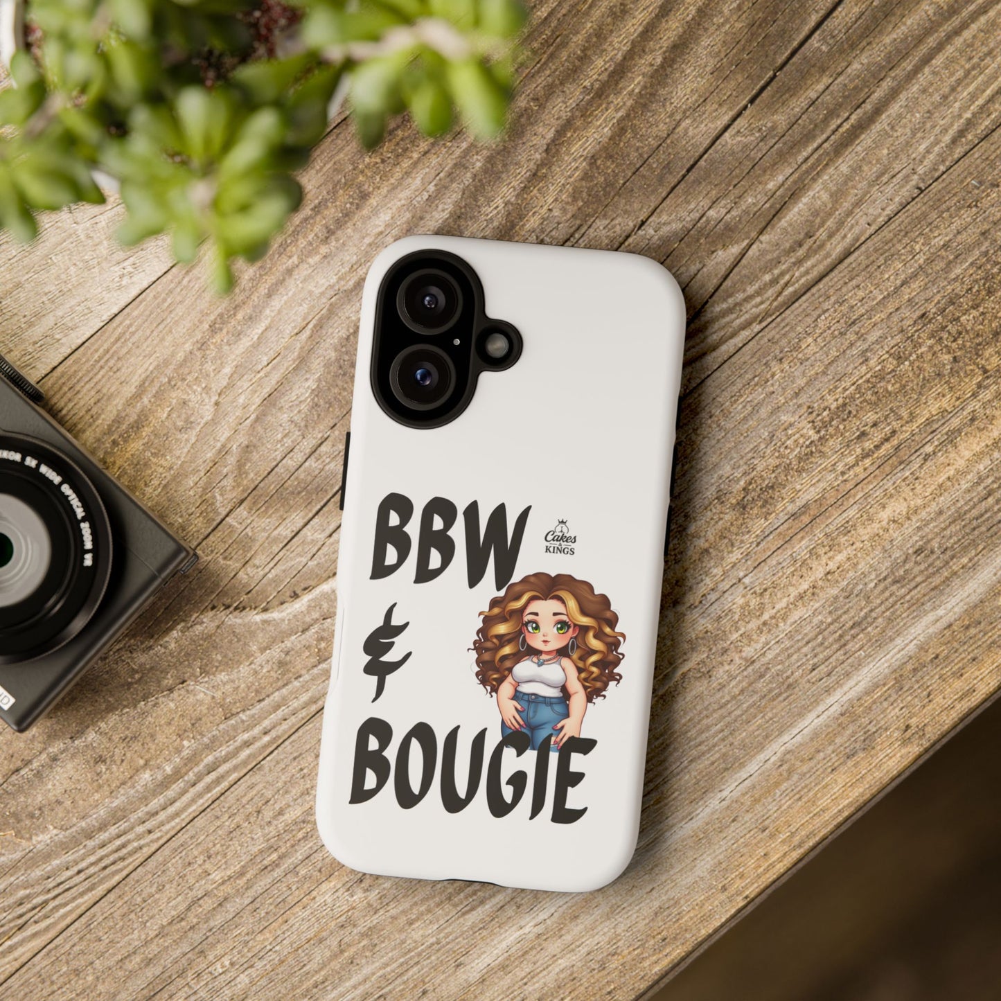 BBW & Bougie Phone Case, Cute Phone Cover for Plus Size Empowerment, Fun Gift for Friends, Motivational Case for Holidays