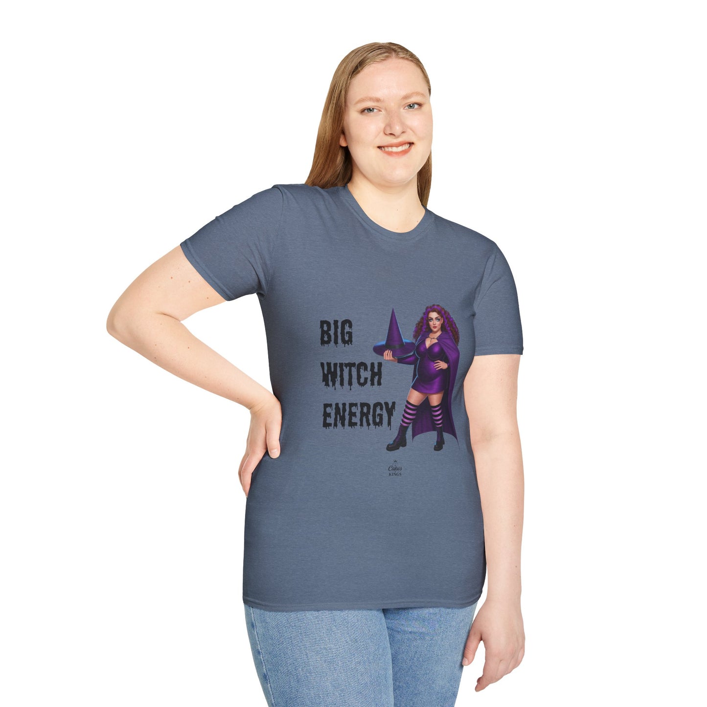 Big Witch Energy Unisex Softstyle T-Shirt, Witchy Tee, Halloween Shirt, Gift for Witches, Cozy Graphic Tee, Empowering Casual Wear