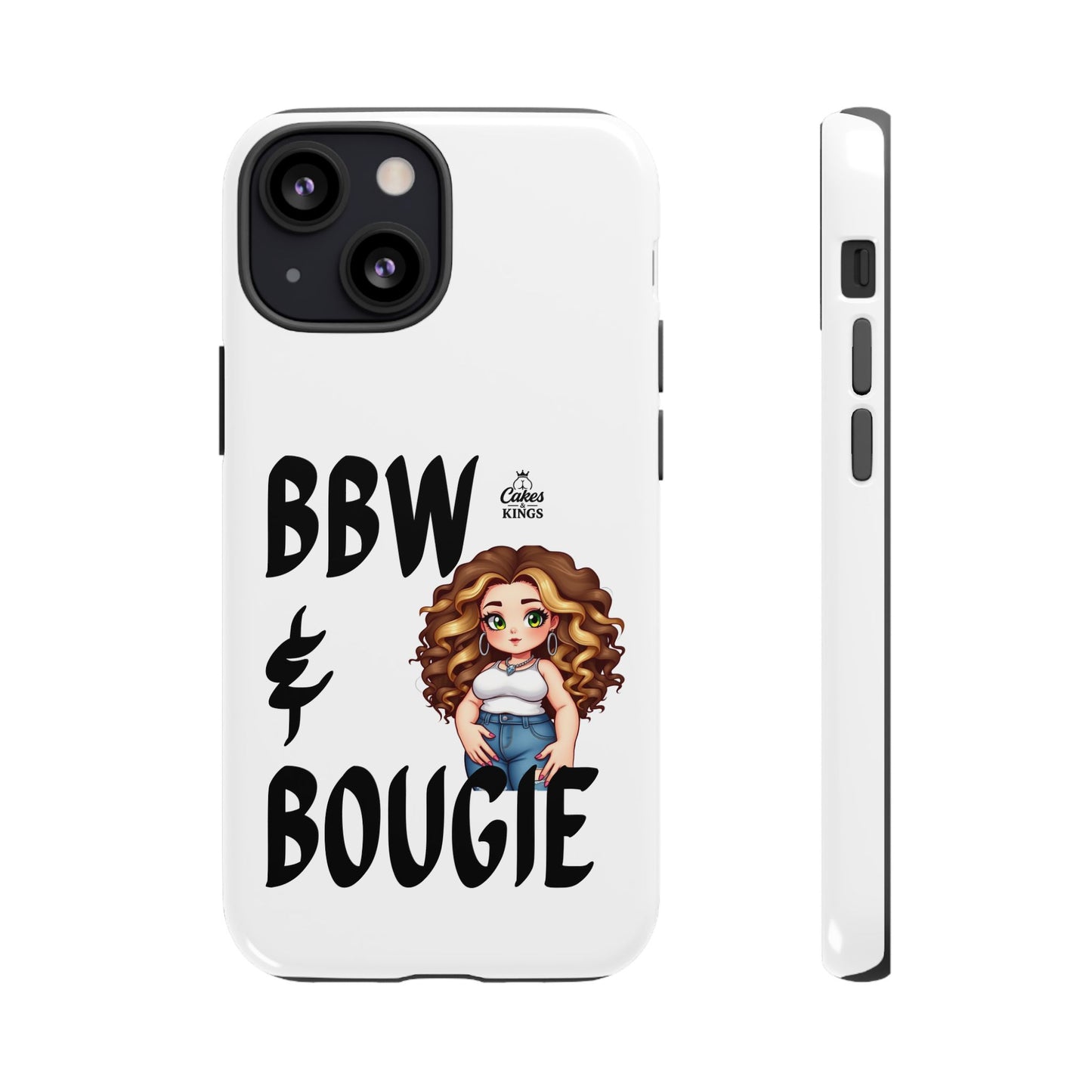 BBW & Bougie Phone Case, Cute Phone Cover for Plus Size Empowerment, Fun Gift for Friends, Motivational Case for Holidays