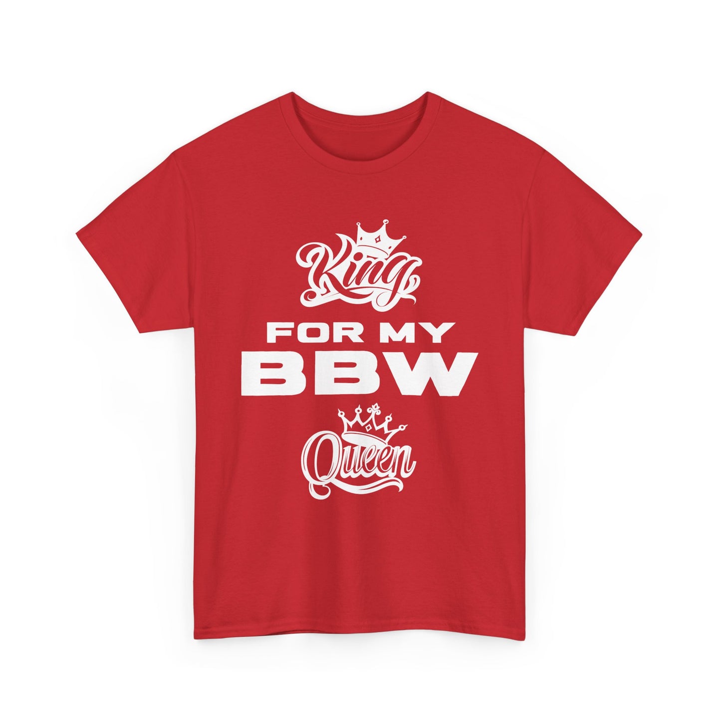 BBW King Unisex Tee, Funny Couple T-Shirt, Gift for Him, Birthday Shirt, Casual Wear for Fun Celebrations, Plus Size Tee