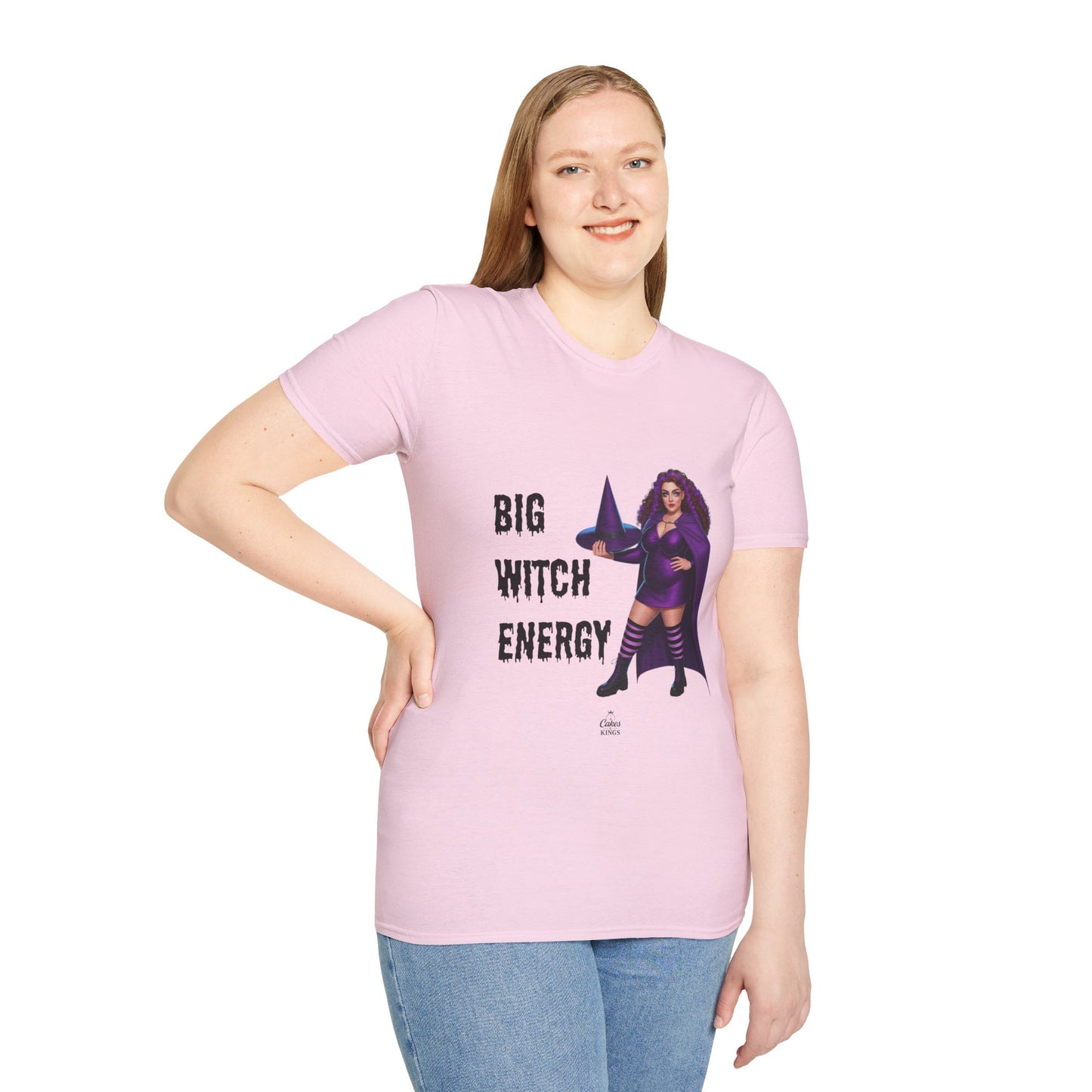 Big Witch Energy Unisex Softstyle T-Shirt, Witchy Tee, Halloween Shirt, Gift for Witches, Cozy Graphic Tee, Empowering Casual Wear