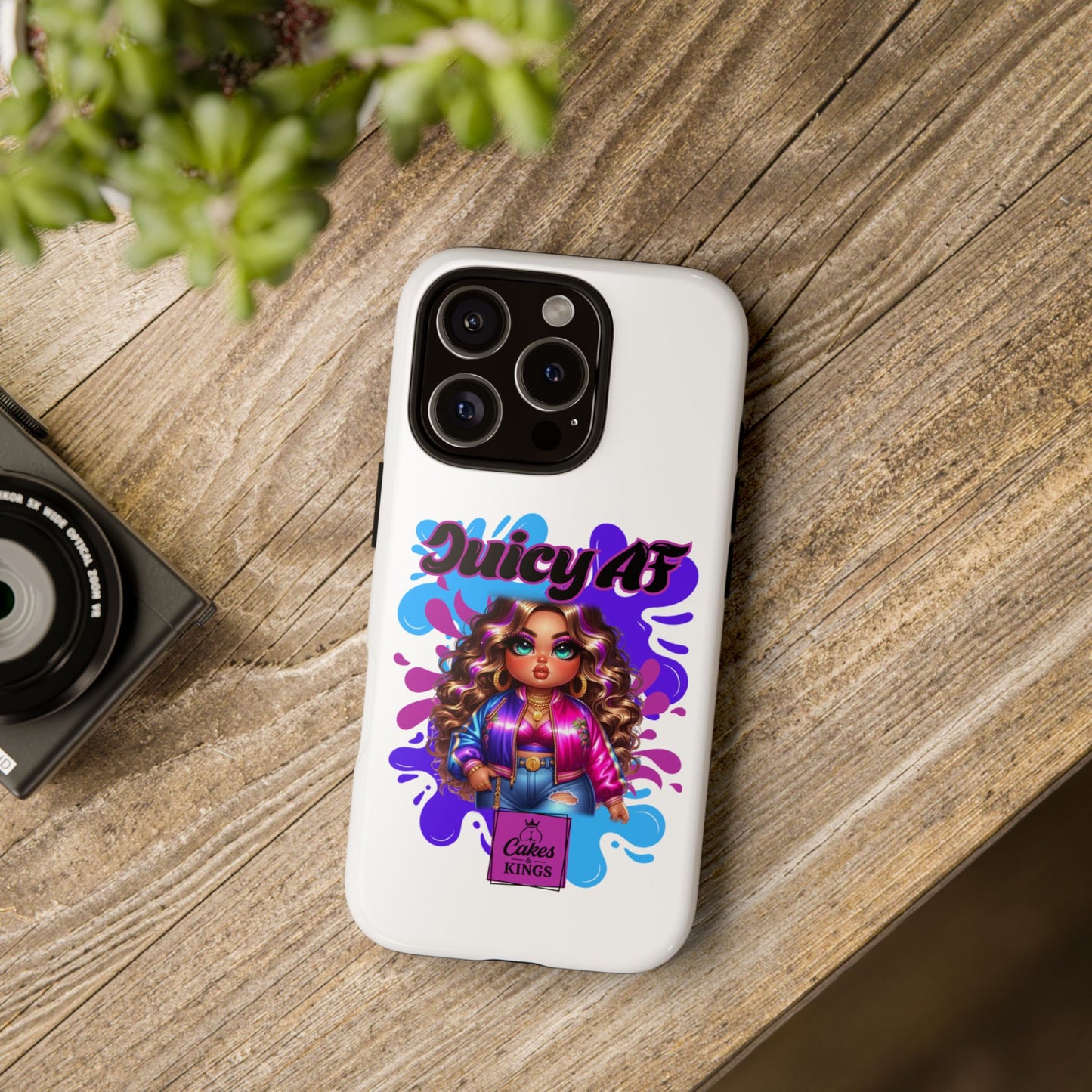 Juicy AF Phone Case, Trendy Phone Cover, Stylish Smartphone Accessory, Unique Gift for Her, Fun Pop Art Case