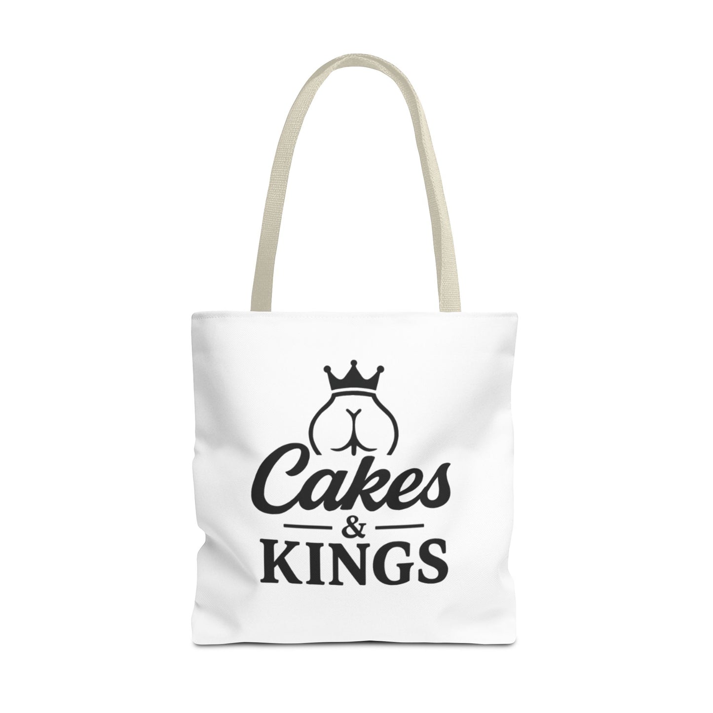 Cakes & Kings Tote Bag, Stylish Reusable Bag, Gift for Bakers, Travel Tote, Eco-Friendly Shopping Bag, Fun Kitchen Accessory