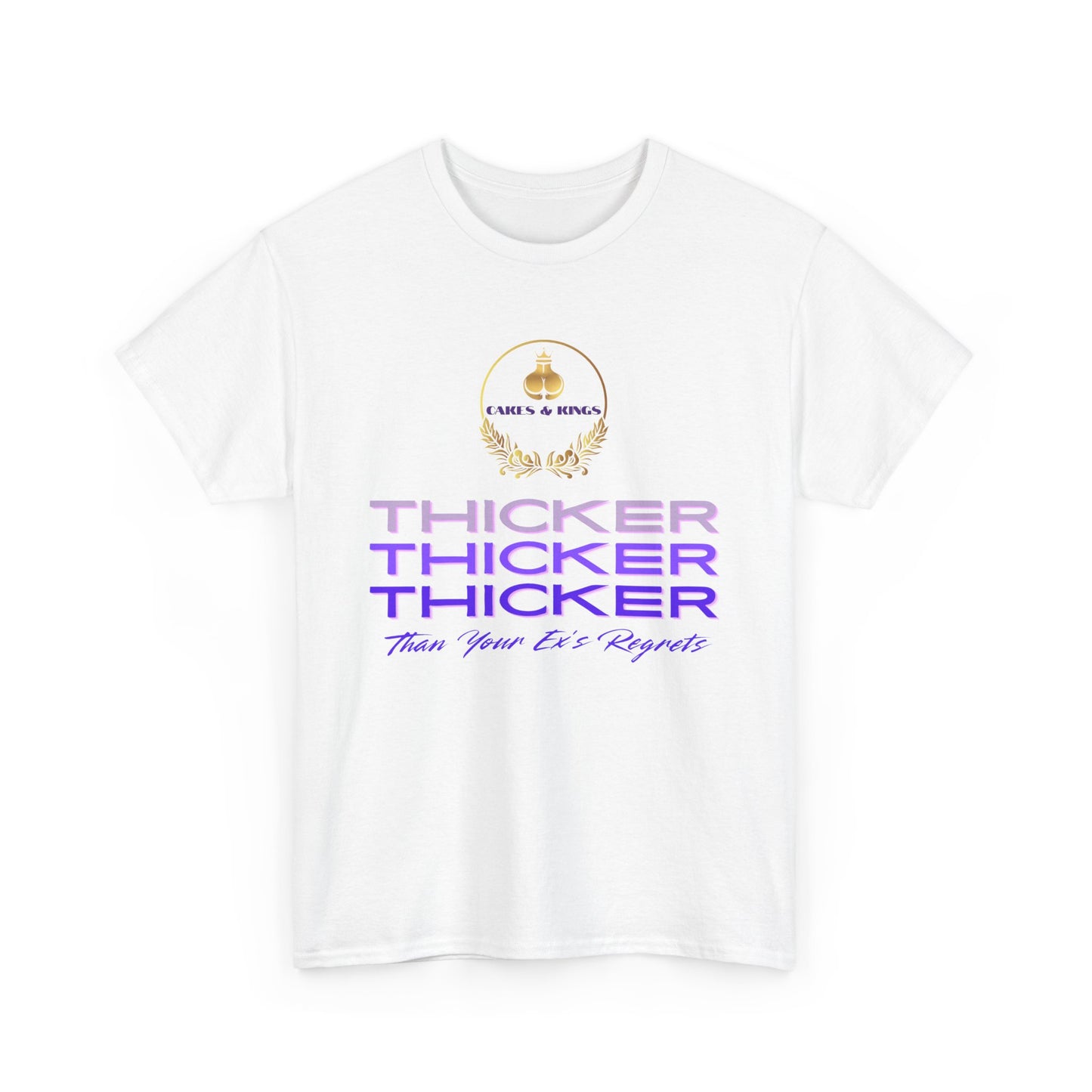 Thicker Than Your Ex T-Shirt, Unisex Heavy Cotton Tee, Funny Graphic Tee, Casual Wear, Gifts for Friends, Birthday Gift, Humor Apparel