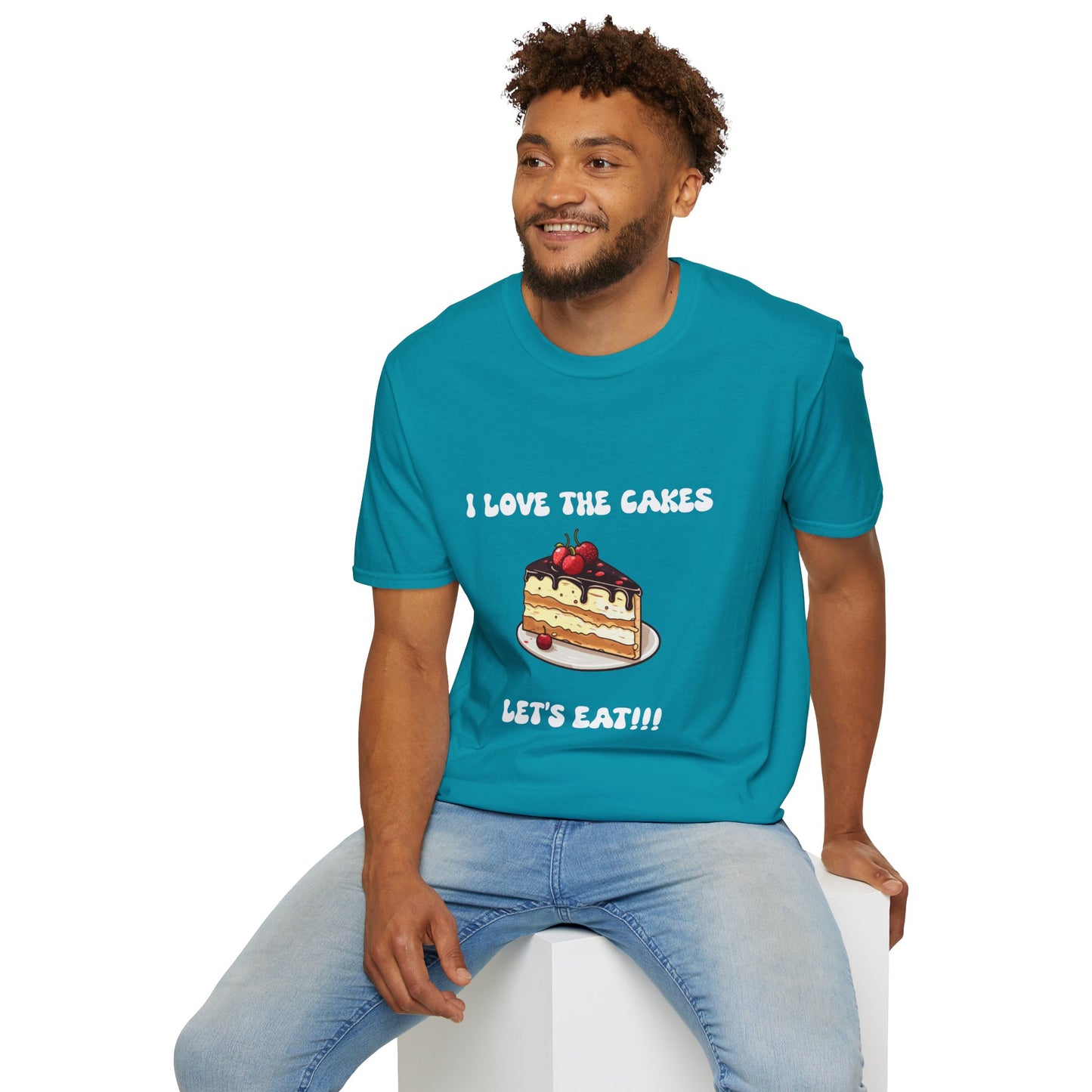 Cake Lovers' Unisex T-Shirt, I Love the Cakes Tee, Dessert Lover Gift, Birthday Celebration Apparel, Gift for Foodies, Sweet Treats Shirt