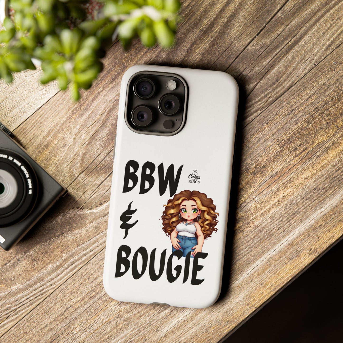 BBW & Bougie Phone Case, Cute Phone Cover for Plus Size Empowerment, Fun Gift for Friends, Motivational Case for Holidays
