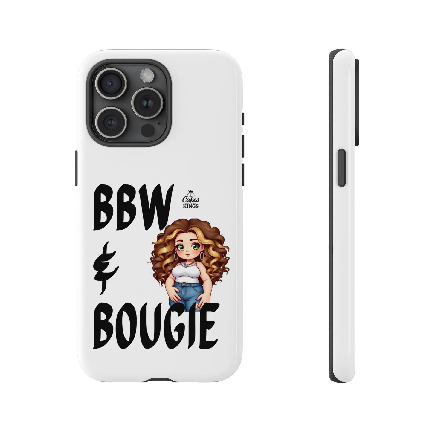BBW & Bougie Phone Case, Cute Phone Cover for Plus Size Empowerment, Fun Gift for Friends, Motivational Case for Holidays