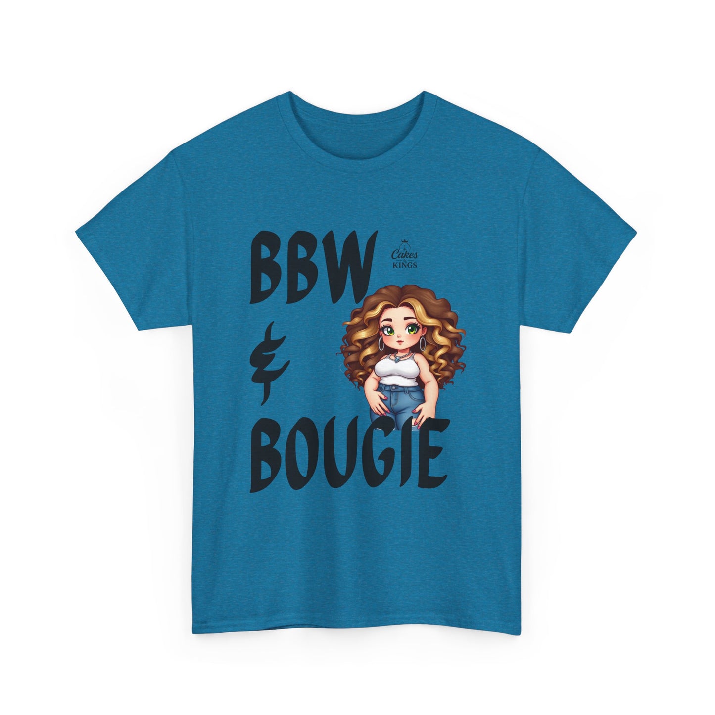Chic BBW & Bougie Tee | Unisex Heavy Cotton Shirt, Plus-Size Fashion, Trendy Streetwear, Gift for Her, Casual Everyday Wear