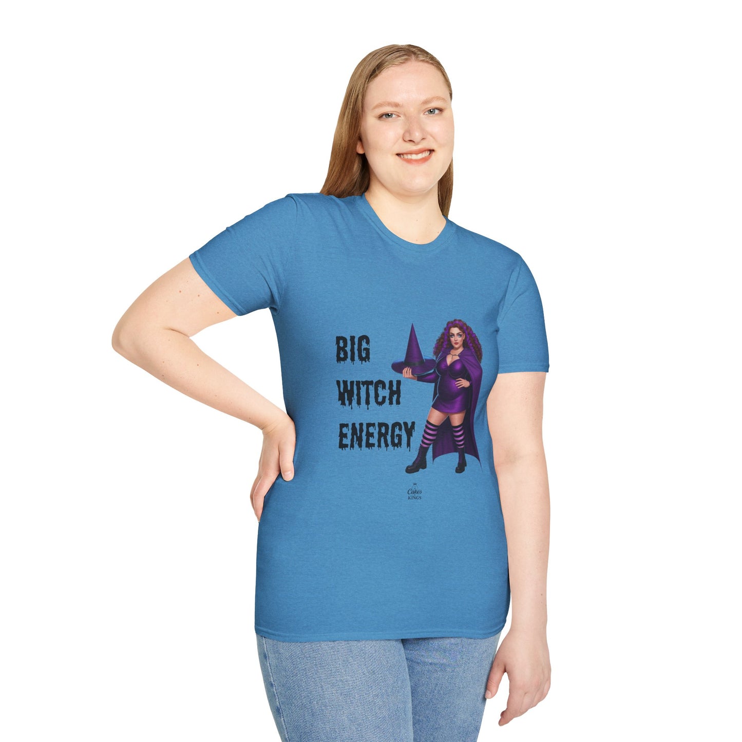 Big Witch Energy Unisex Softstyle T-Shirt, Witchy Tee, Halloween Shirt, Gift for Witches, Cozy Graphic Tee, Empowering Casual Wear