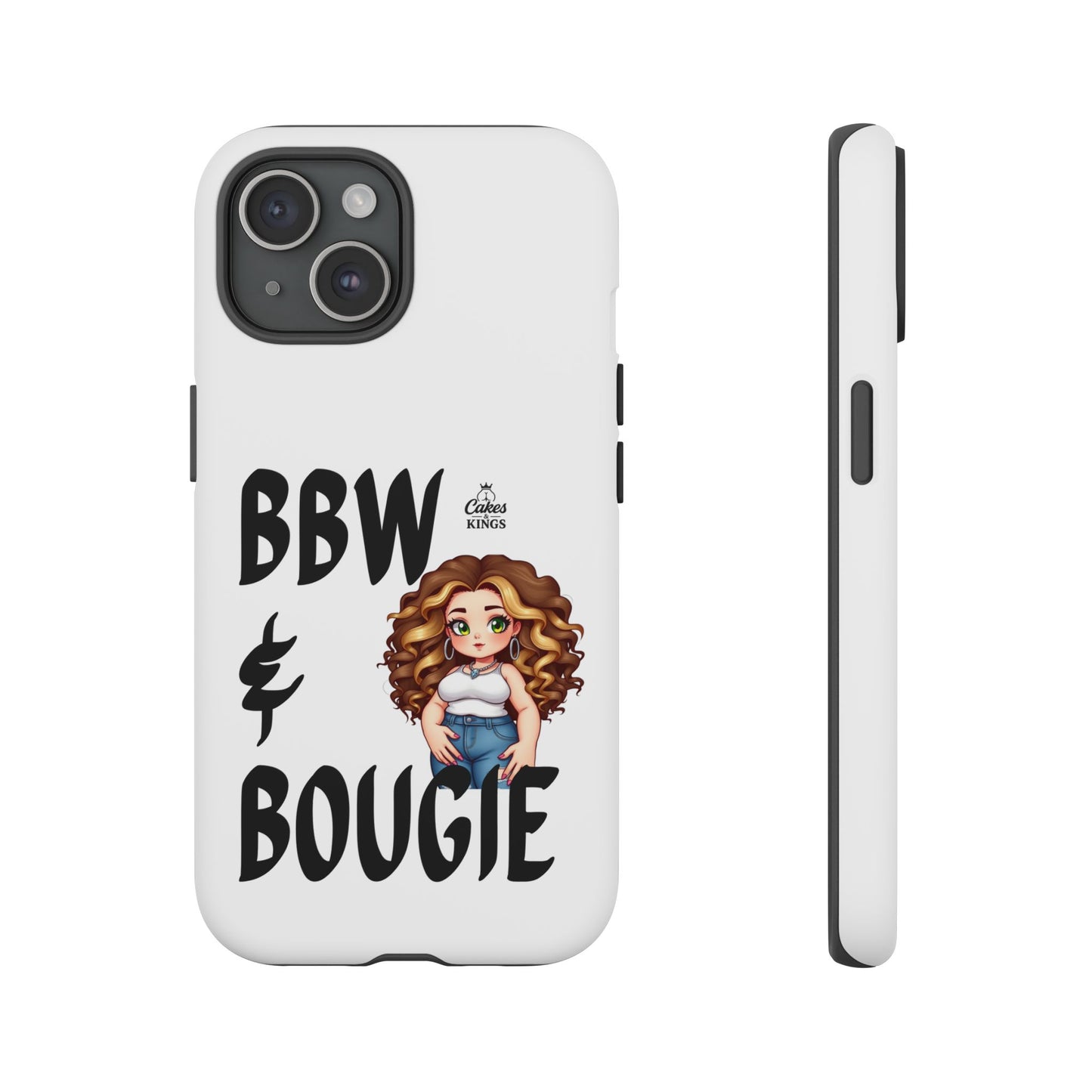 BBW & Bougie Phone Case, Cute Phone Cover for Plus Size Empowerment, Fun Gift for Friends, Motivational Case for Holidays