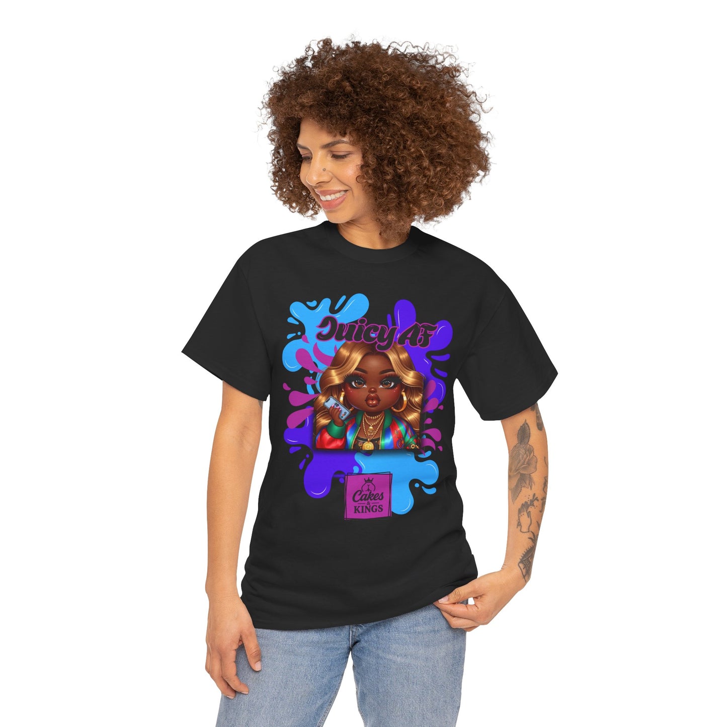 Juicy AF Graphic Tee - Bold Fashion Statement, Unisex T-Shirt, Trendy Casual Wear, Gift for Friends, Summer Style