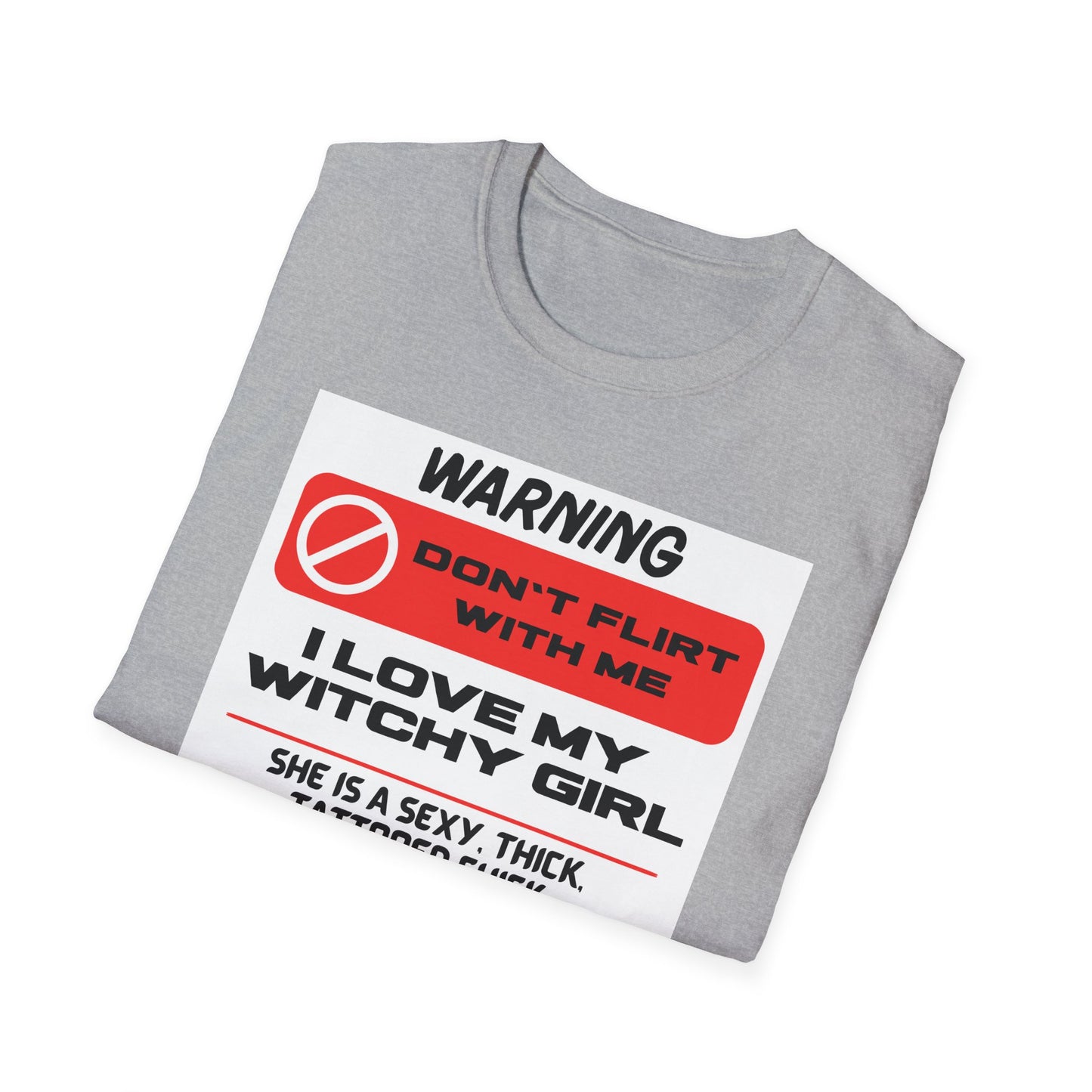 Warning Witchy Girl T-Shirt | Unisex Softstyle Tee, Funny Graphic T-Shirt, Halloween Apparel, Gift for Him, Unique Statement Shirt