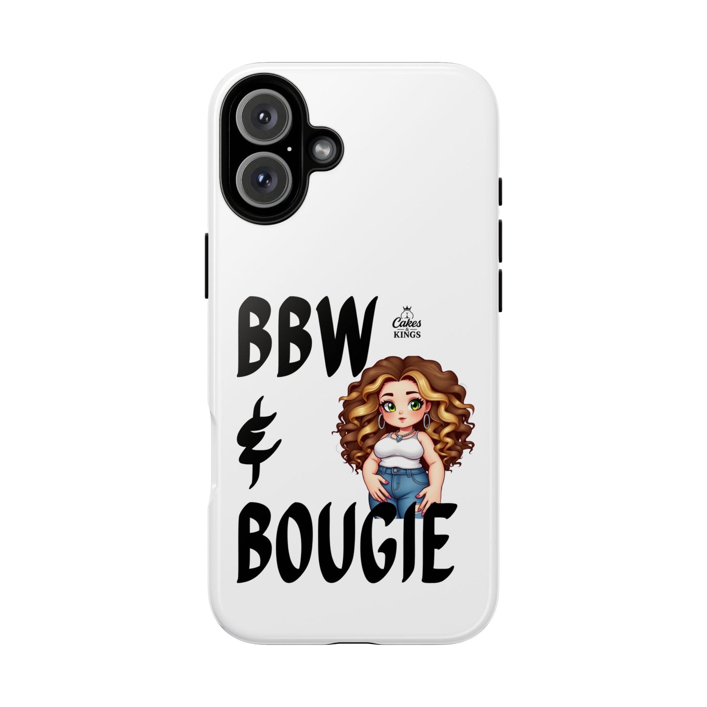 BBW & Bougie Phone Case, Cute Phone Cover for Plus Size Empowerment, Fun Gift for Friends, Motivational Case for Holidays