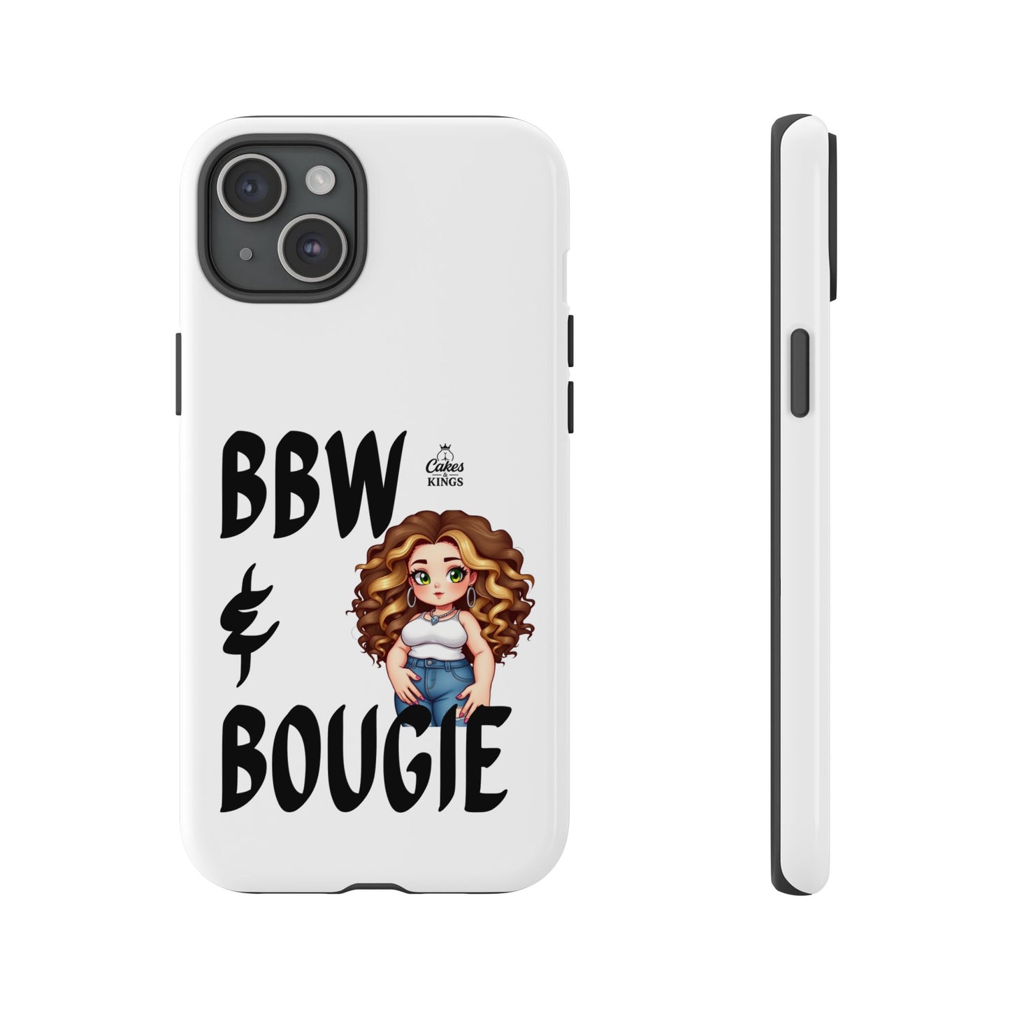 BBW & Bougie Phone Case, Cute Phone Cover for Plus Size Empowerment, Fun Gift for Friends, Motivational Case for Holidays