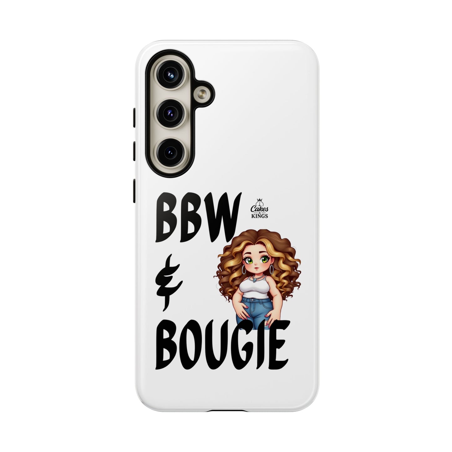 BBW & Bougie Phone Case, Cute Phone Cover for Plus Size Empowerment, Fun Gift for Friends, Motivational Case for Holidays