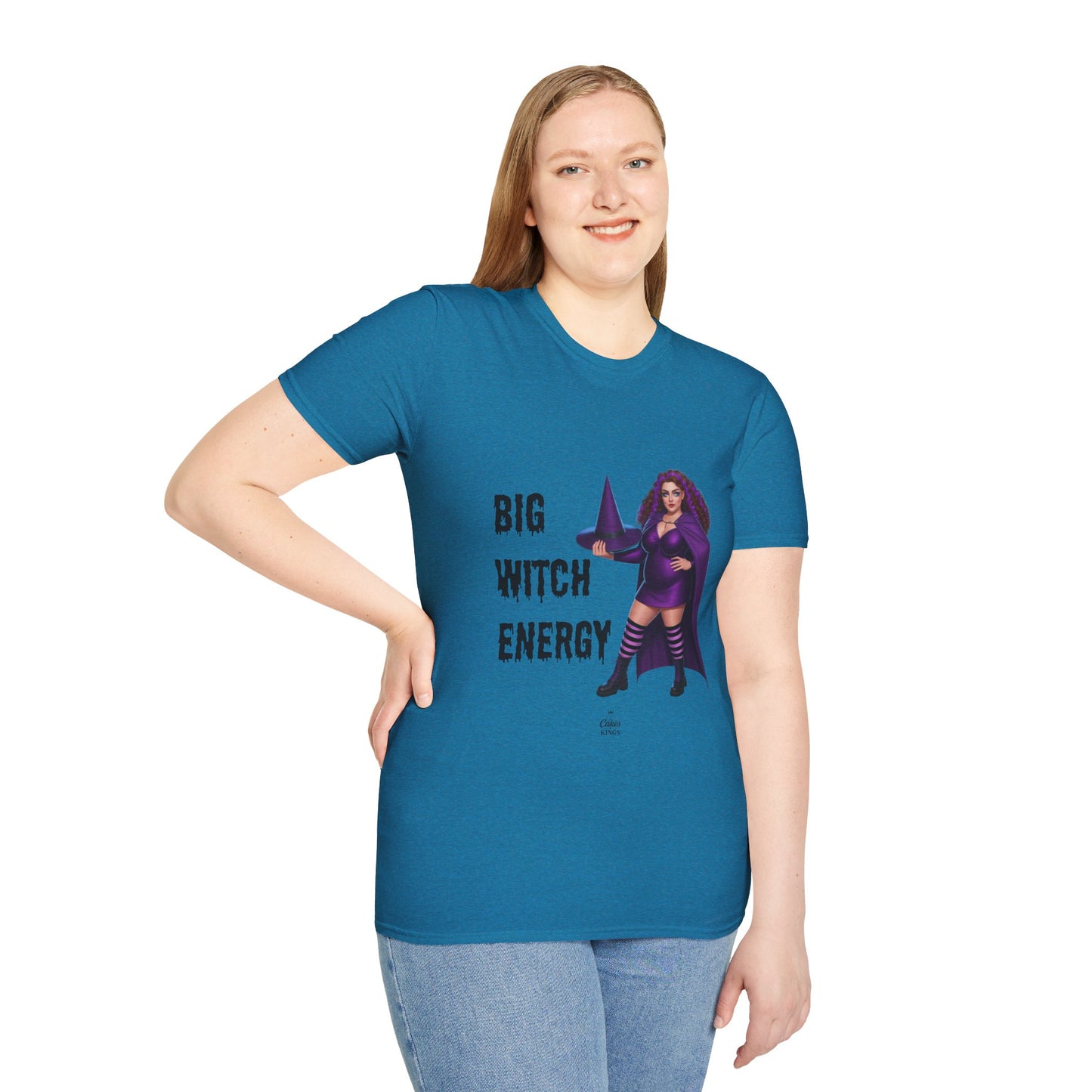 Big Witch Energy Unisex Softstyle T-Shirt, Witchy Tee, Halloween Shirt, Gift for Witches, Cozy Graphic Tee, Empowering Casual Wear