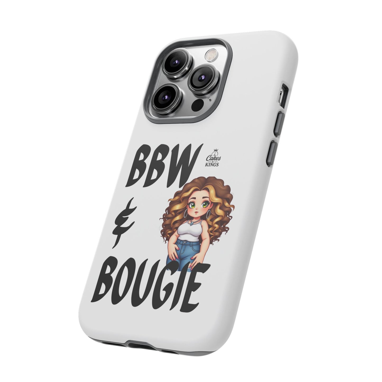 BBW & Bougie Phone Case, Cute Phone Cover for Plus Size Empowerment, Fun Gift for Friends, Motivational Case for Holidays