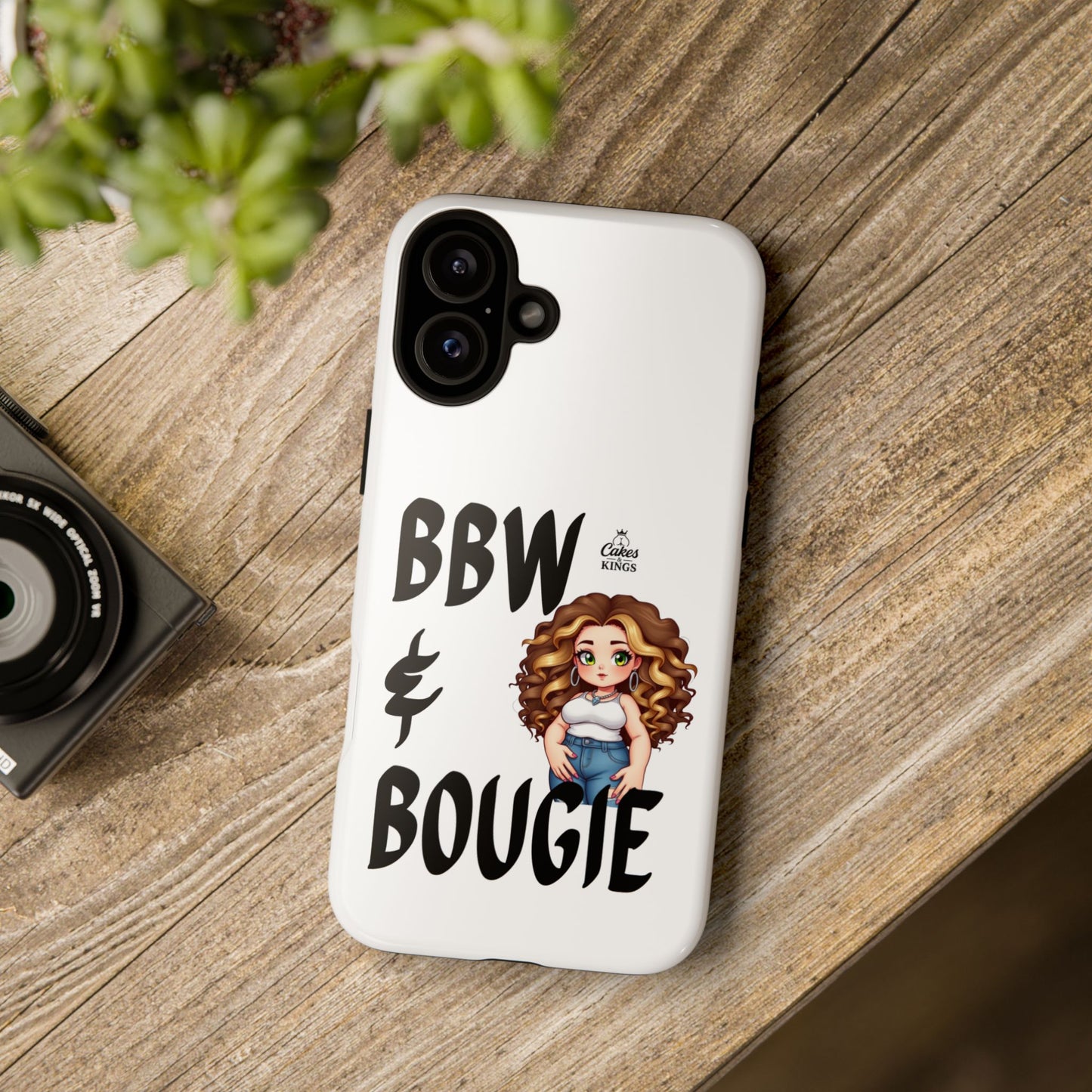 BBW & Bougie Phone Case, Cute Phone Cover for Plus Size Empowerment, Fun Gift for Friends, Motivational Case for Holidays