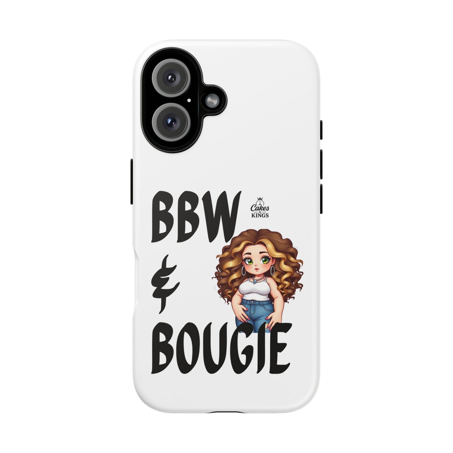 BBW & Bougie Phone Case, Cute Phone Cover for Plus Size Empowerment, Fun Gift for Friends, Motivational Case for Holidays
