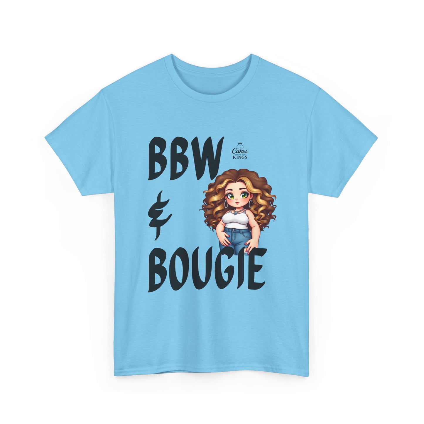 Chic BBW & Bougie Tee | Unisex Heavy Cotton Shirt, Plus-Size Fashion, Trendy Streetwear, Gift for Her, Casual Everyday Wear