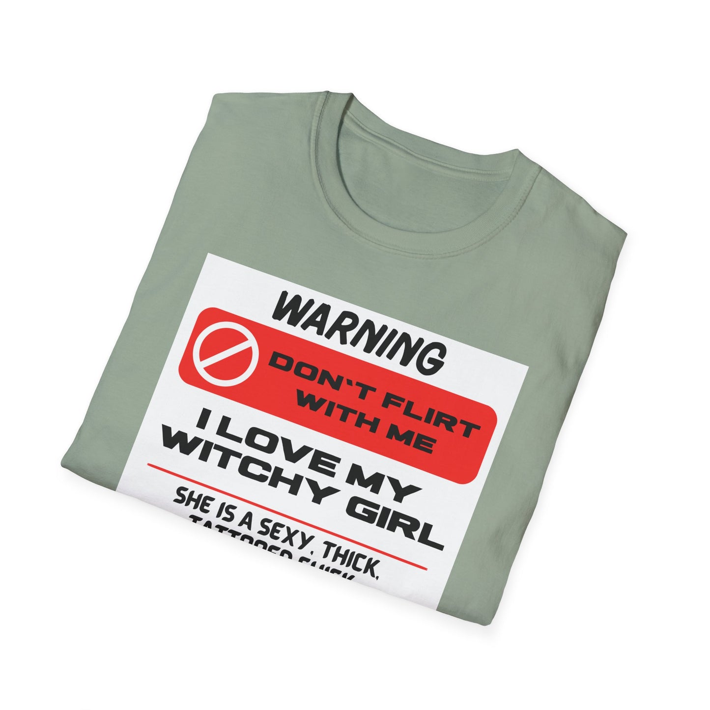 Warning Witchy Girl T-Shirt | Unisex Softstyle Tee, Funny Graphic T-Shirt, Halloween Apparel, Gift for Him, Unique Statement Shirt