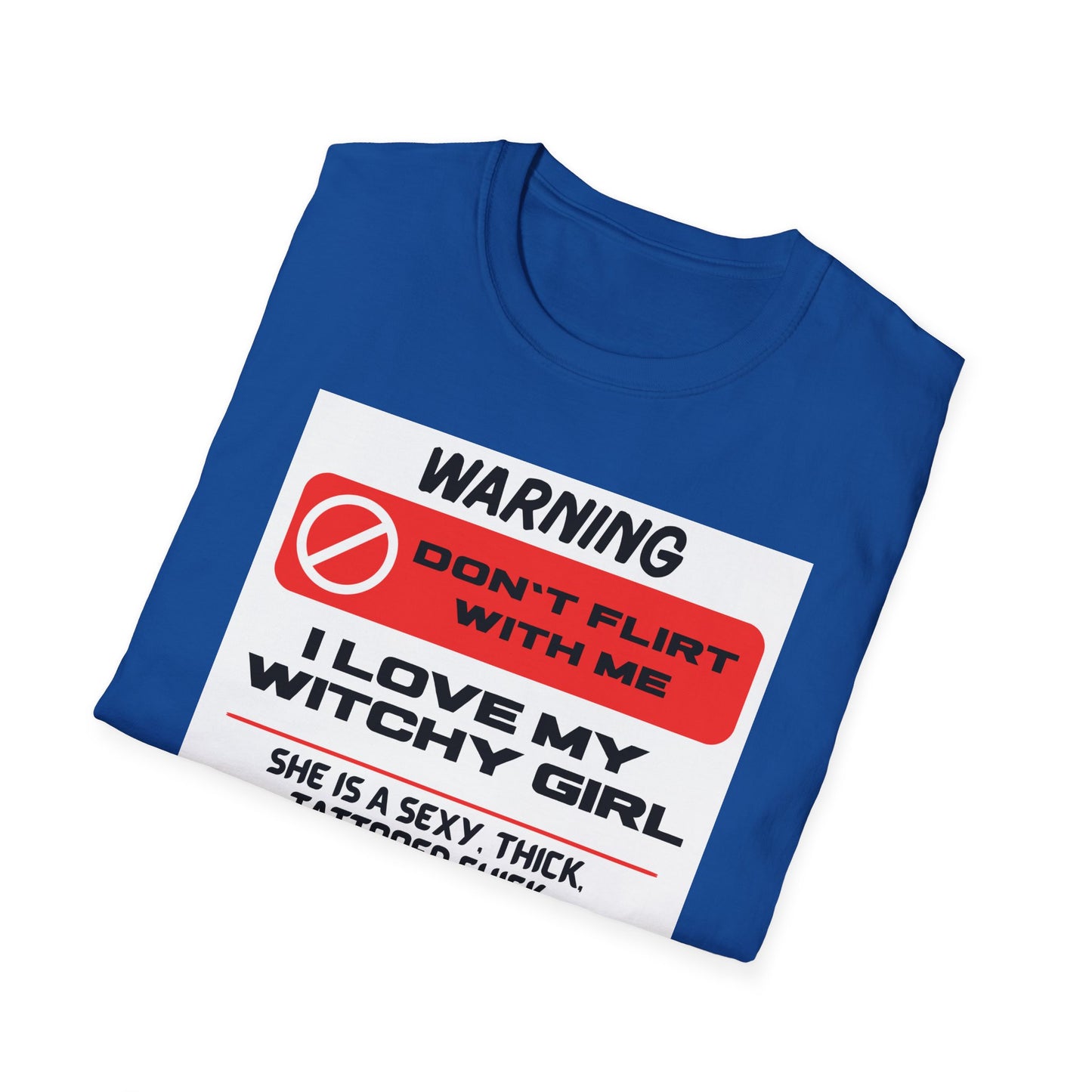 Warning Witchy Girl T-Shirt | Unisex Softstyle Tee, Funny Graphic T-Shirt, Halloween Apparel, Gift for Him, Unique Statement Shirt