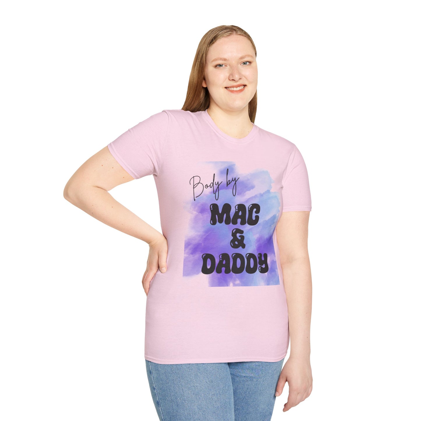 Body by Mac & Daddy Unisex Softstyle T-Shirt, BBW, Curvy Girl shirt Trendy Graphic Tee