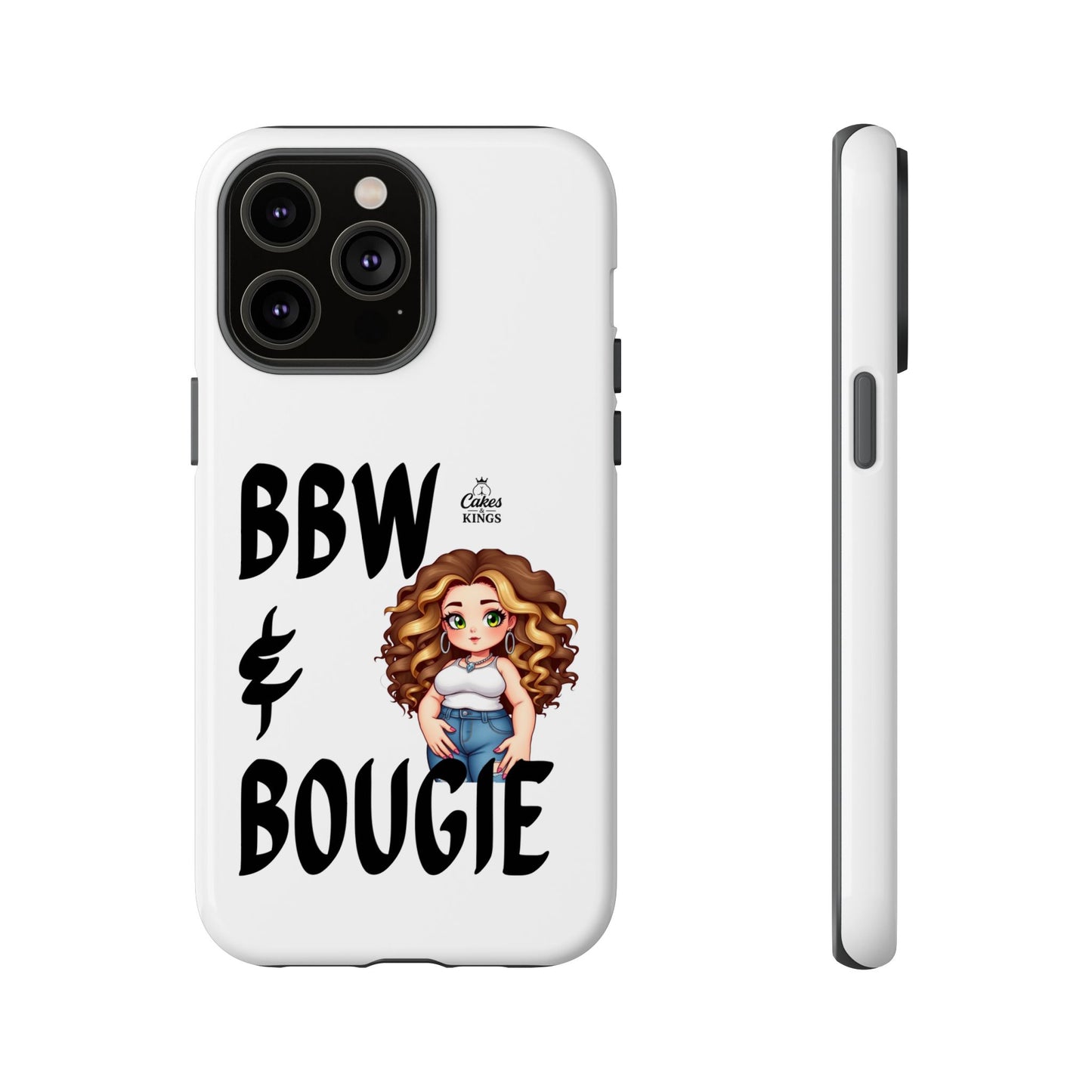 BBW & Bougie Phone Case, Cute Phone Cover for Plus Size Empowerment, Fun Gift for Friends, Motivational Case for Holidays