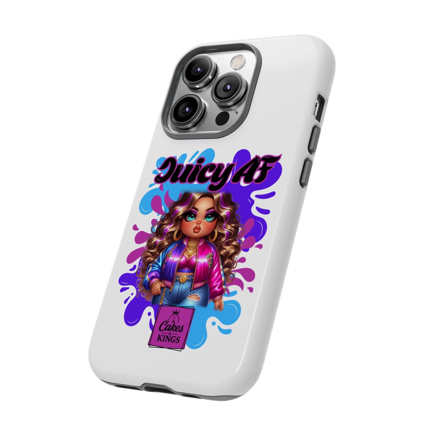 Juicy AF Phone Case, Trendy Phone Cover, Stylish Smartphone Accessory, Unique Gift for Her, Fun Pop Art Case