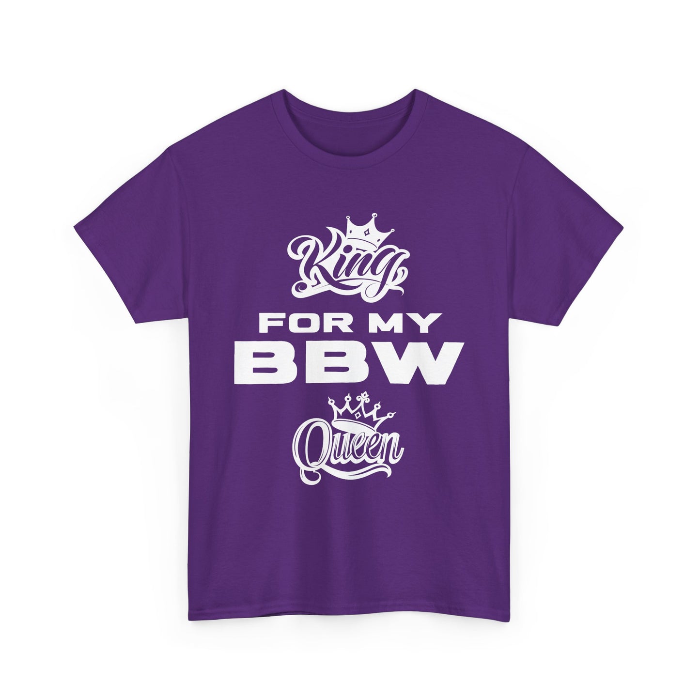 BBW King Unisex Tee, Funny Couple T-Shirt, Gift for Him, Birthday Shirt, Casual Wear for Fun Celebrations, Plus Size Tee