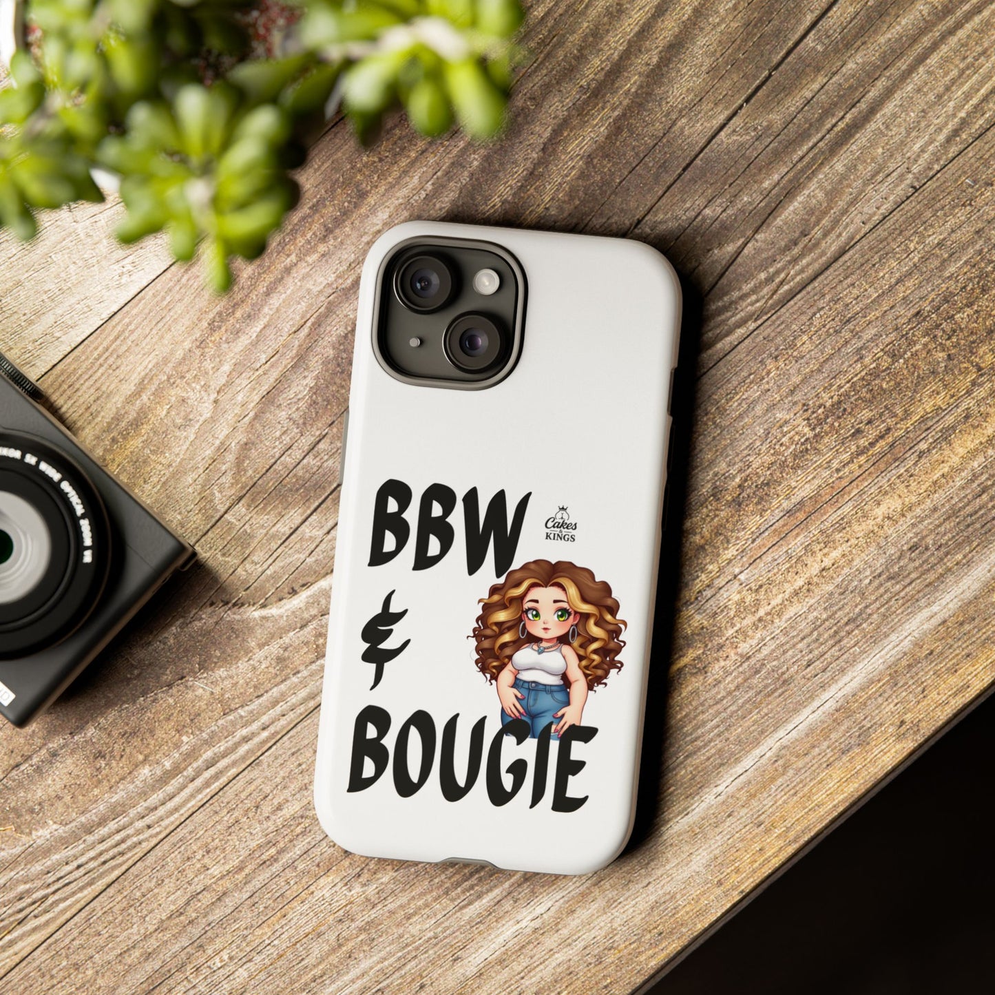 BBW & Bougie Phone Case, Cute Phone Cover for Plus Size Empowerment, Fun Gift for Friends, Motivational Case for Holidays